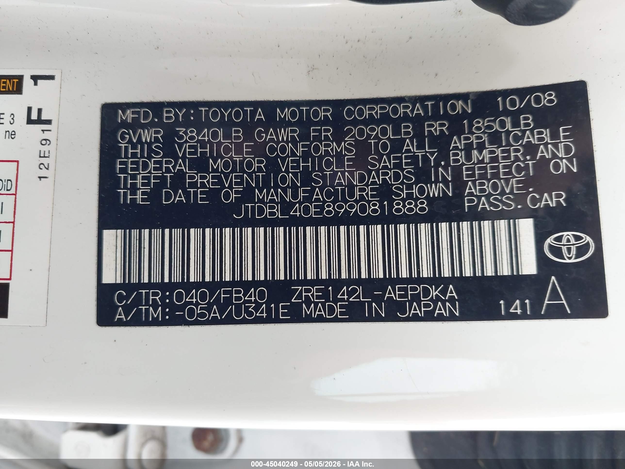 TOYOTA COROLLA image 9