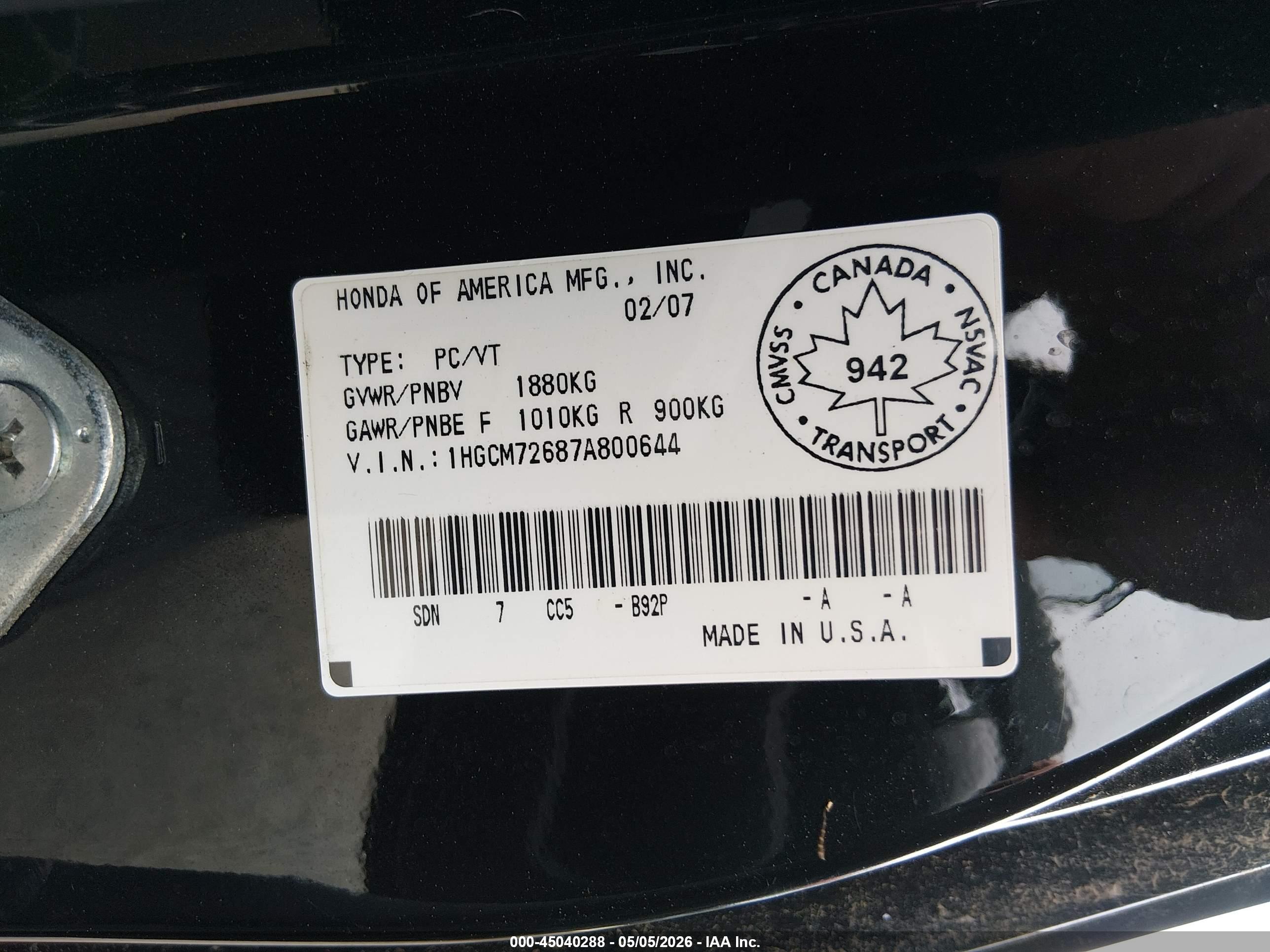 HONDA ACCORD image 9