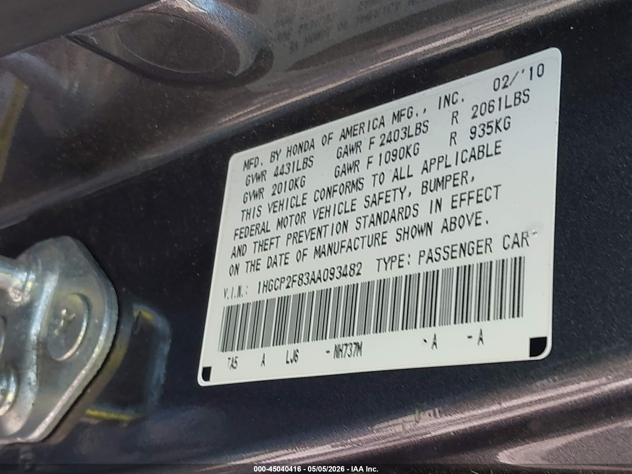 HONDA ACCORD image 9