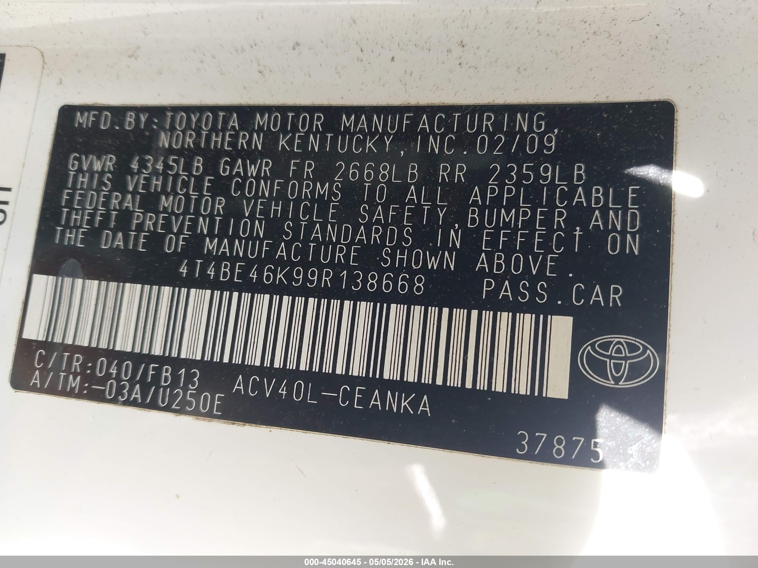 TOYOTA CAMRY image 9