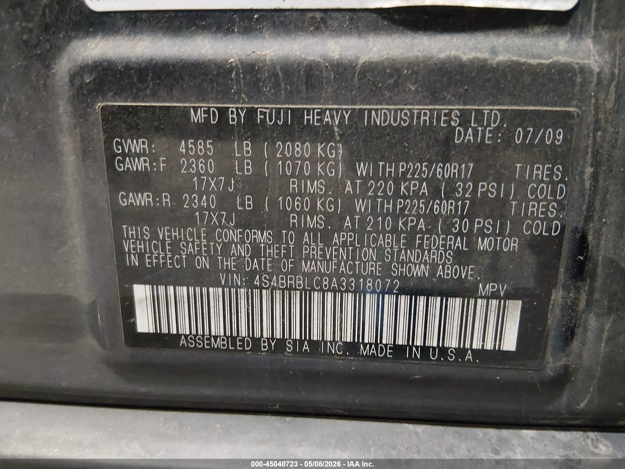 SUBARU OUTBACK image 9