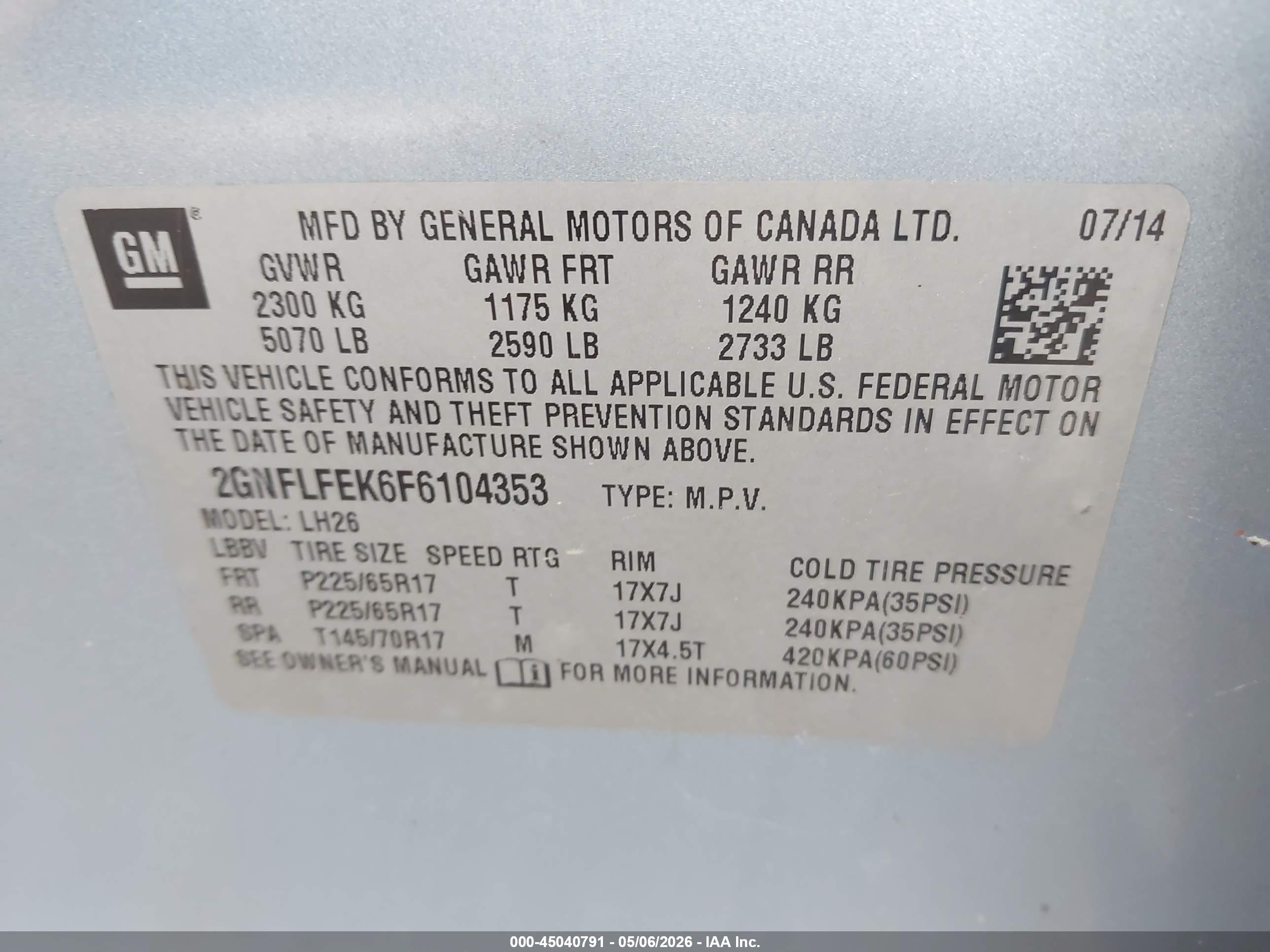 CHEVROLET EQUINOX image 9