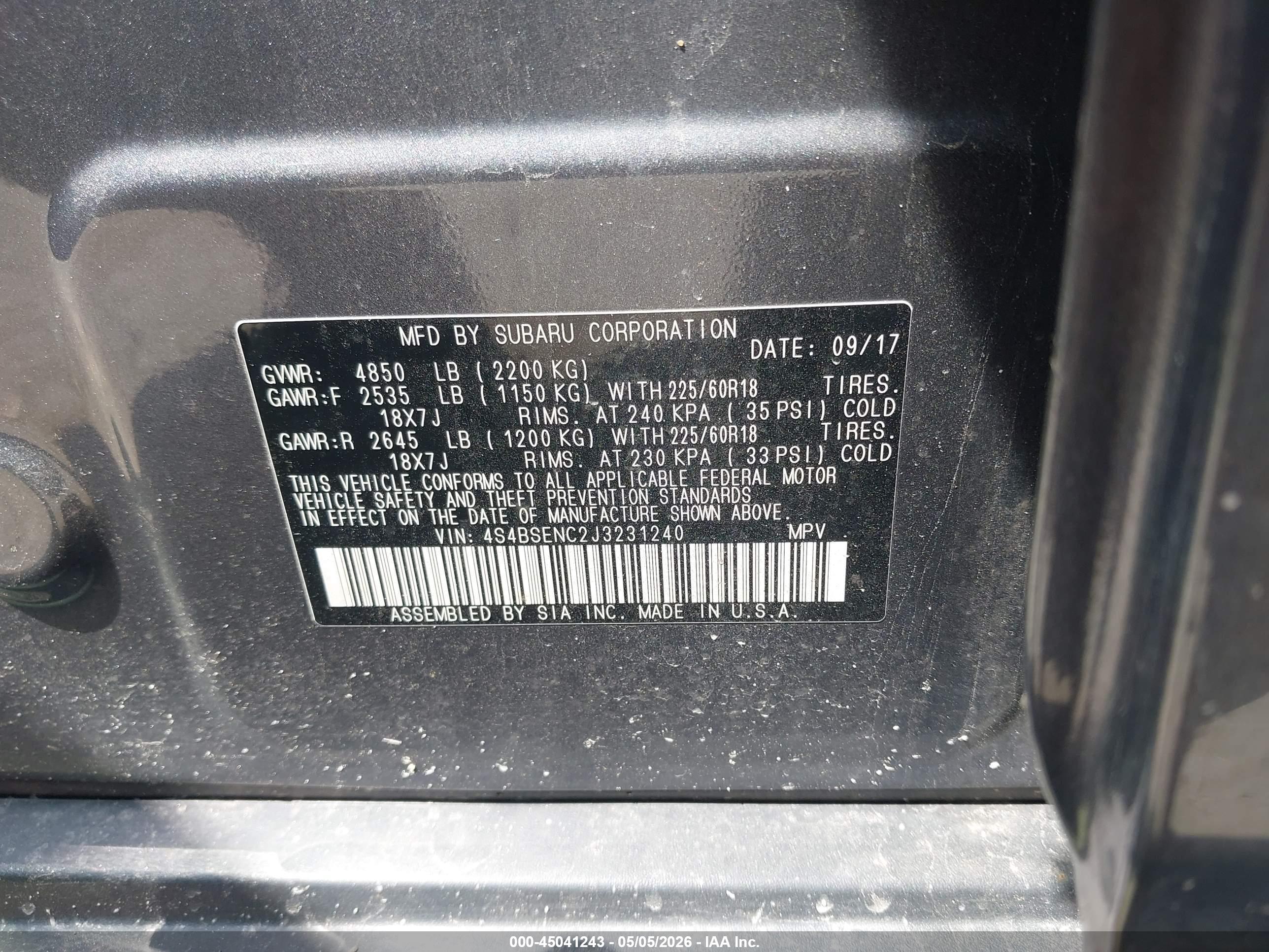 SUBARU OUTBACK image 9