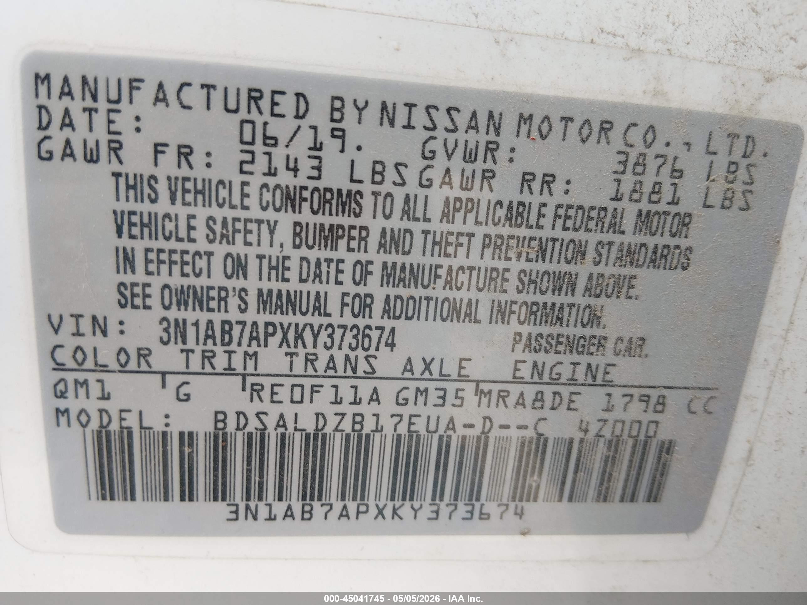 NISSAN SENTRA image 9