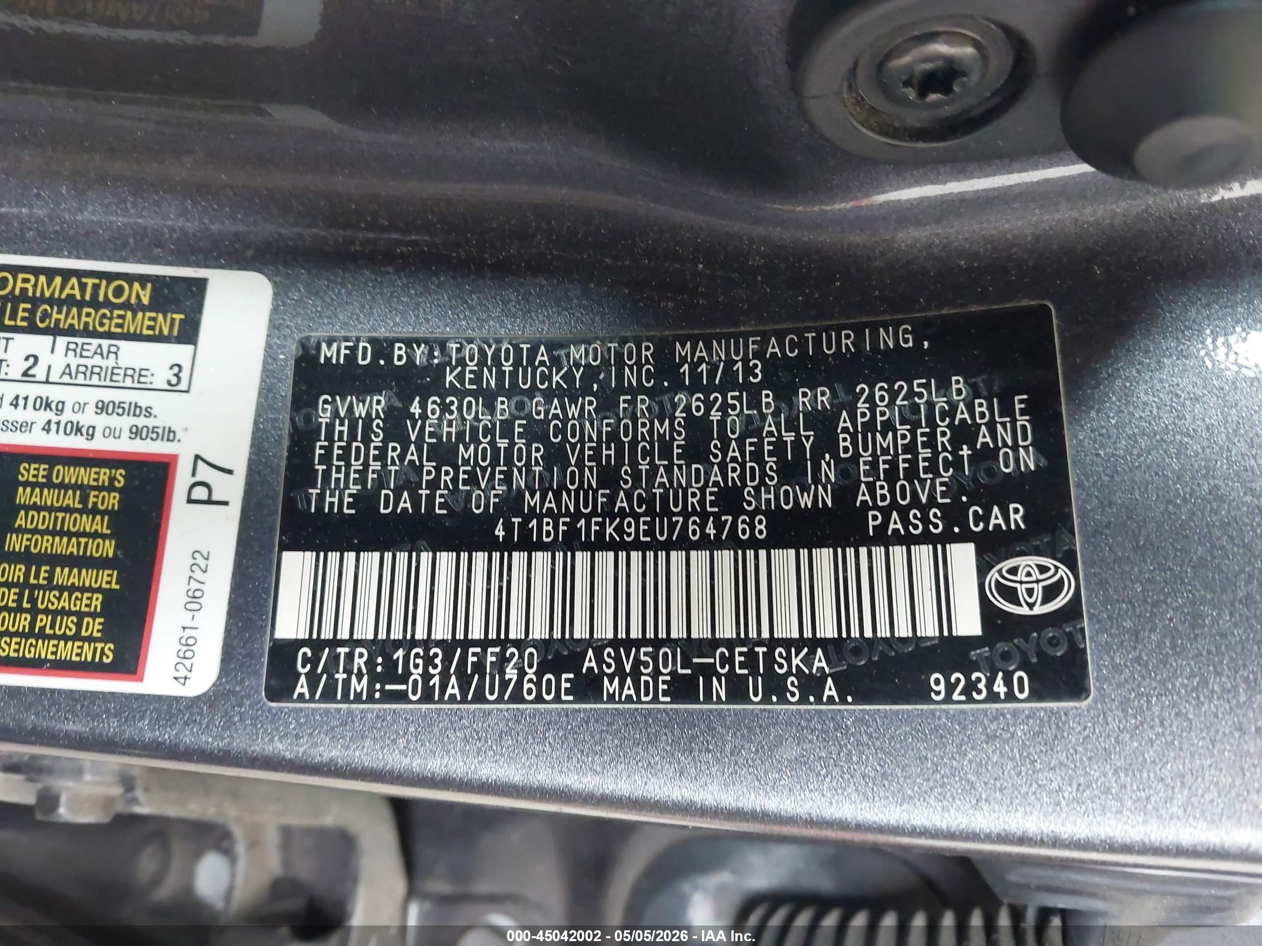 TOYOTA CAMRY image 9