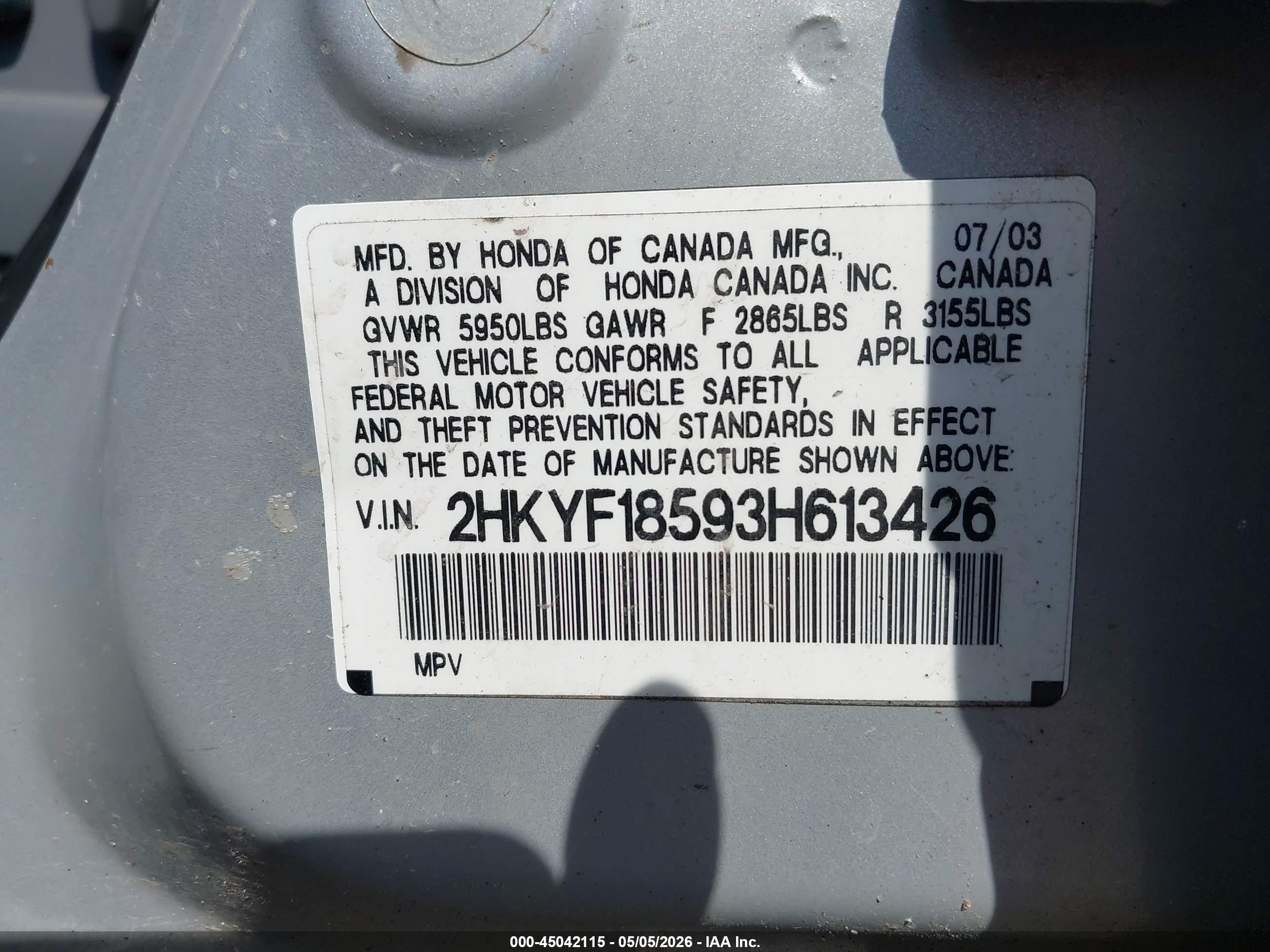 HONDA PILOT image 9