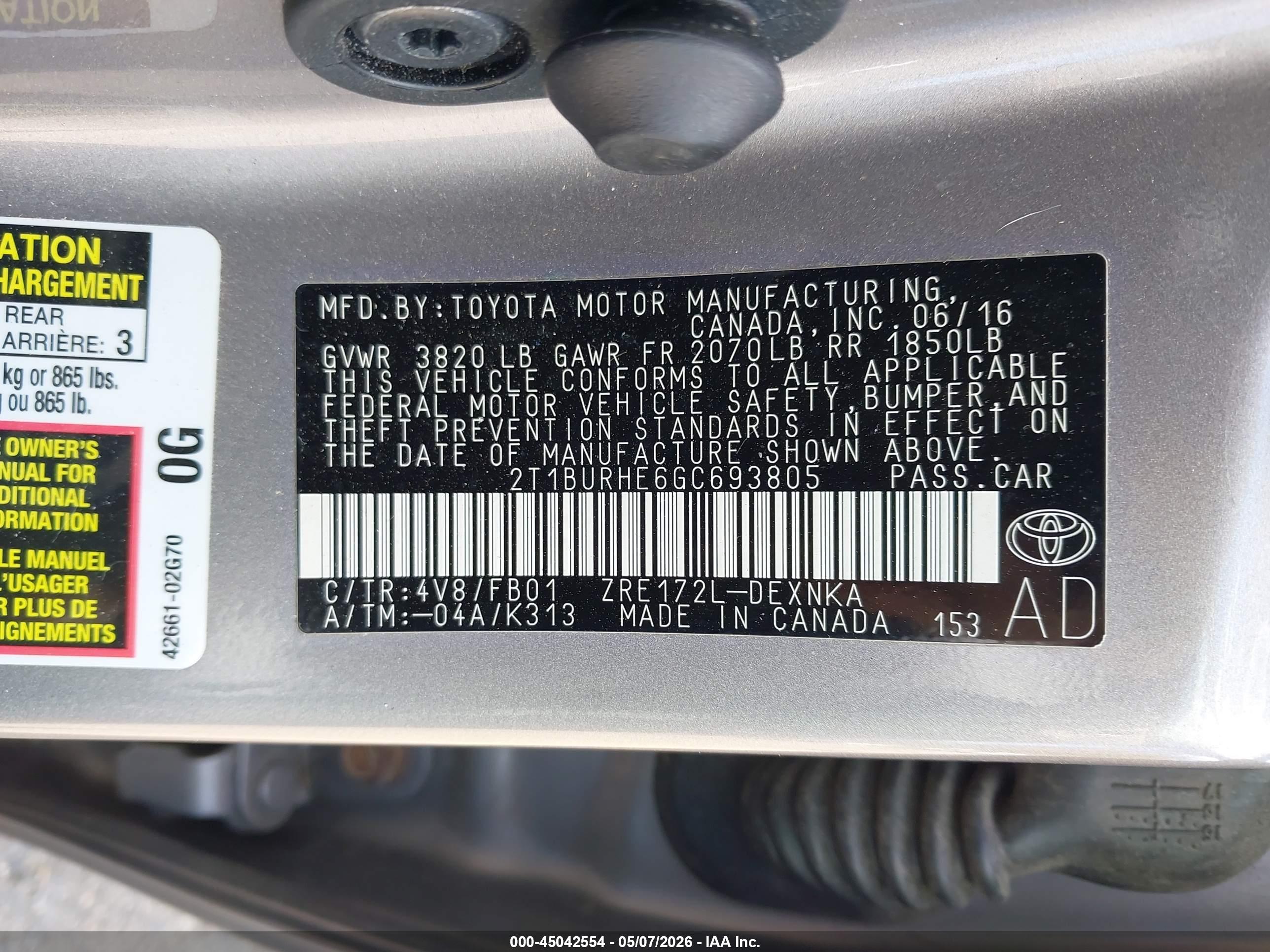 TOYOTA COROLLA image 9