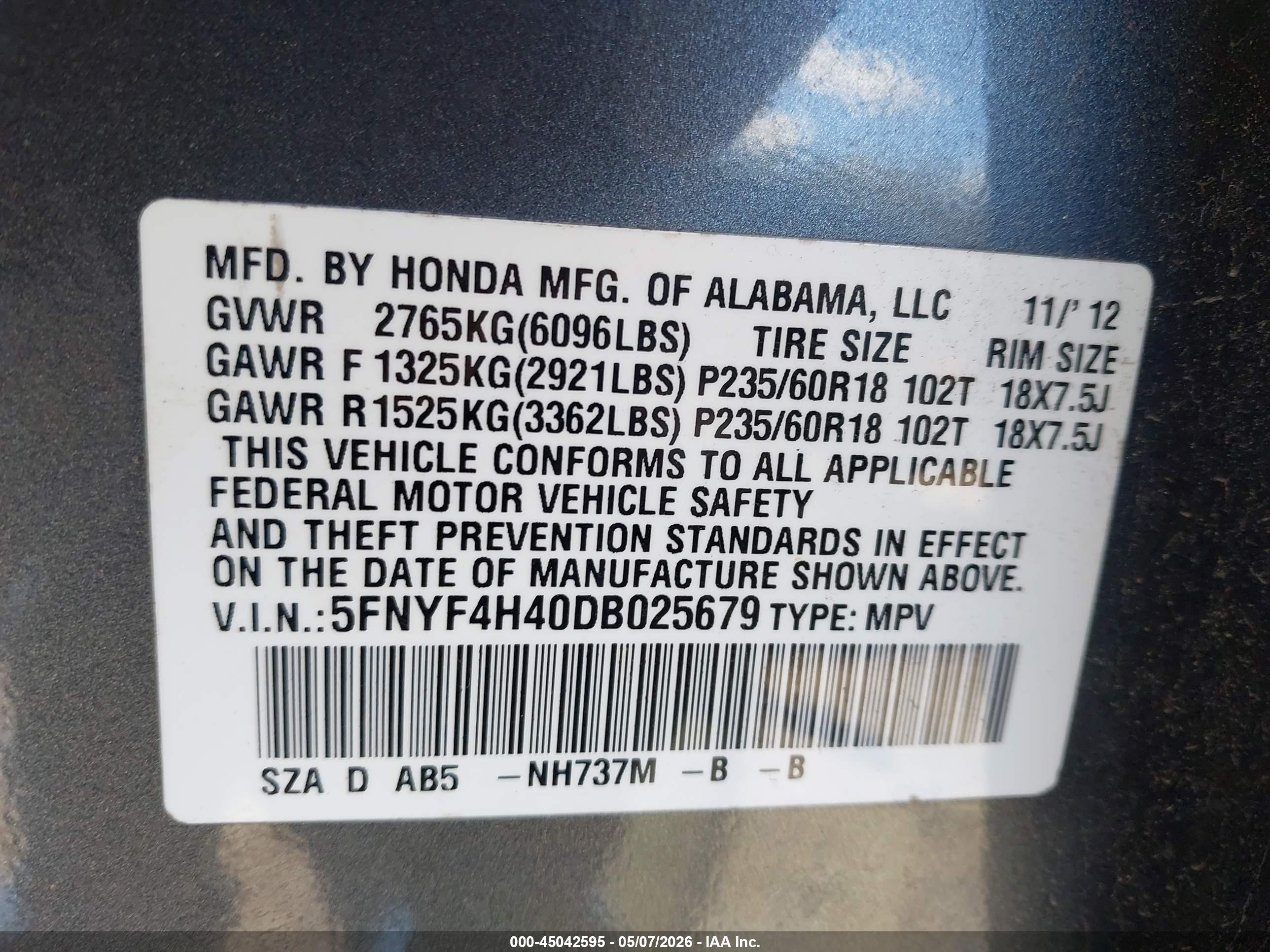 HONDA PILOT image 9