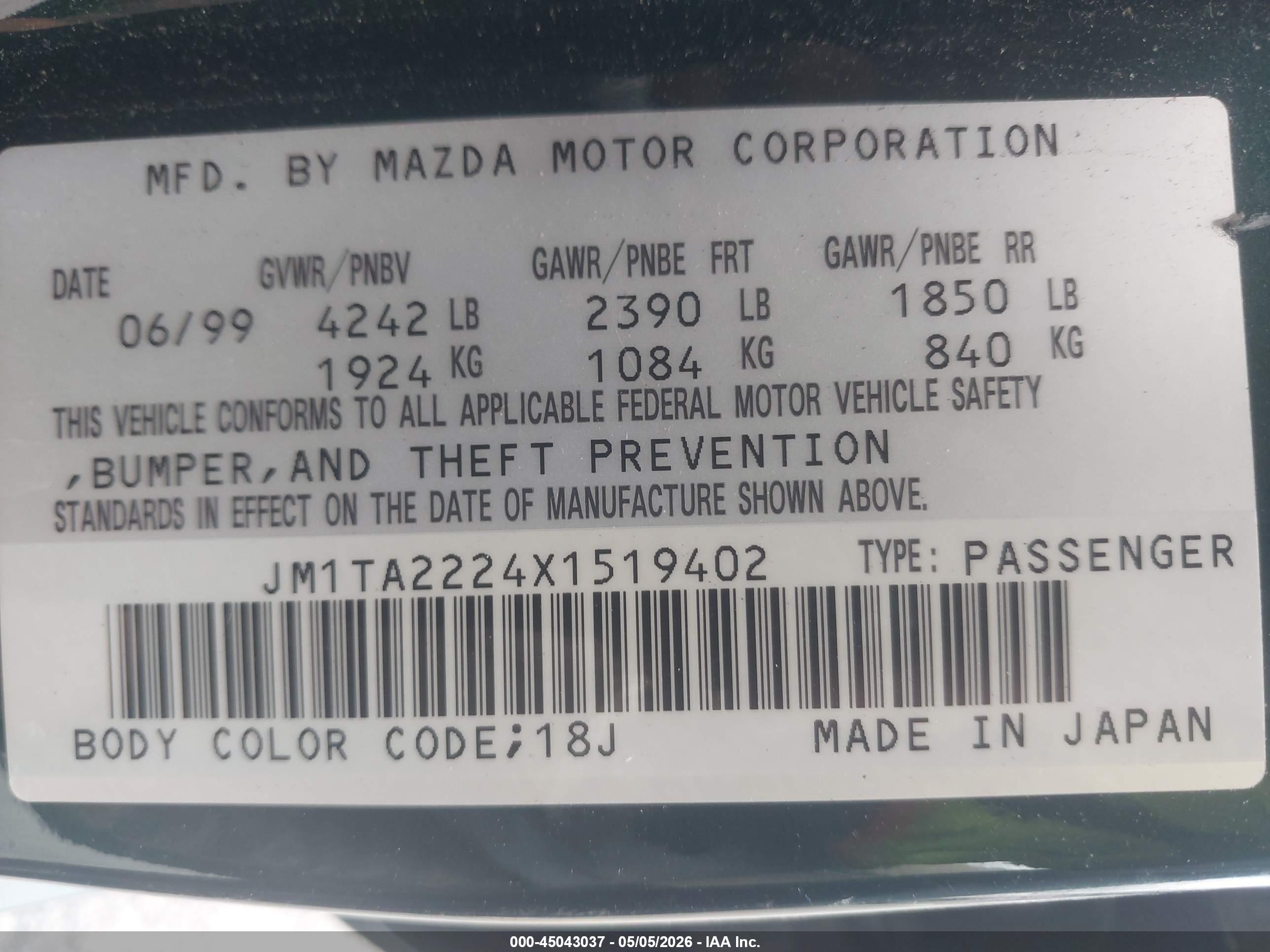 MAZDA MILLENIA image 9