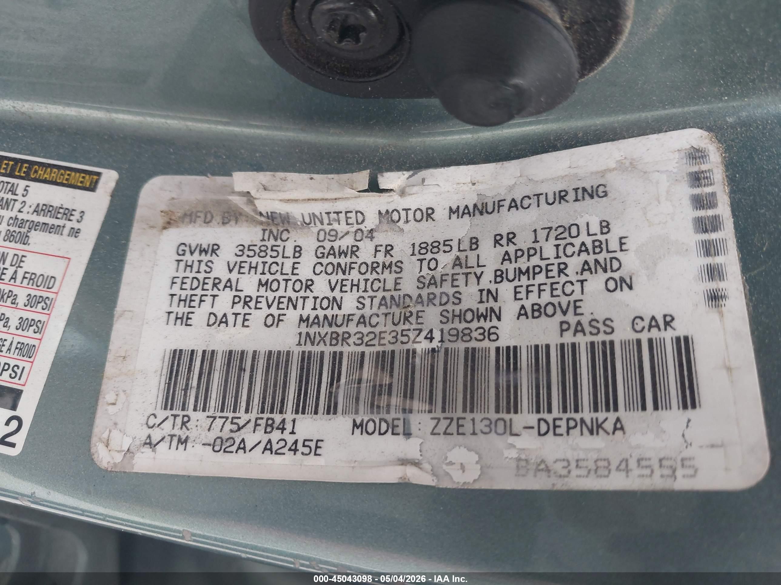 TOYOTA COROLLA image 9