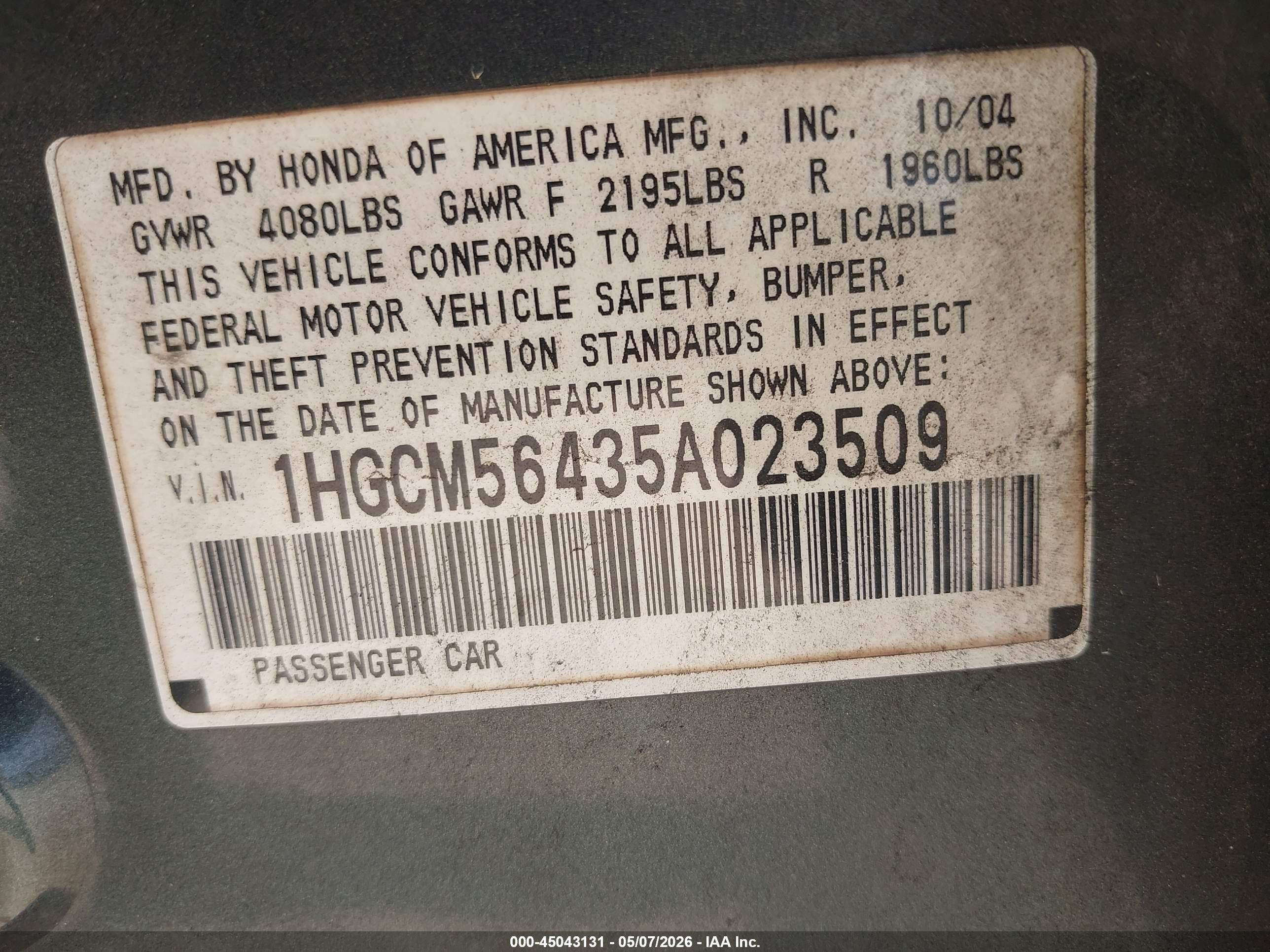 HONDA ACCORD image 9