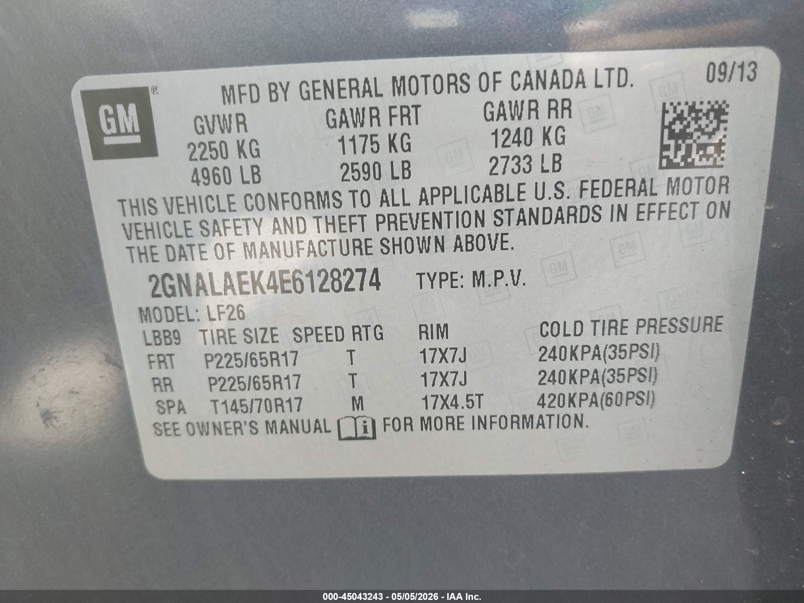CHEVROLET EQUINOX image 9
