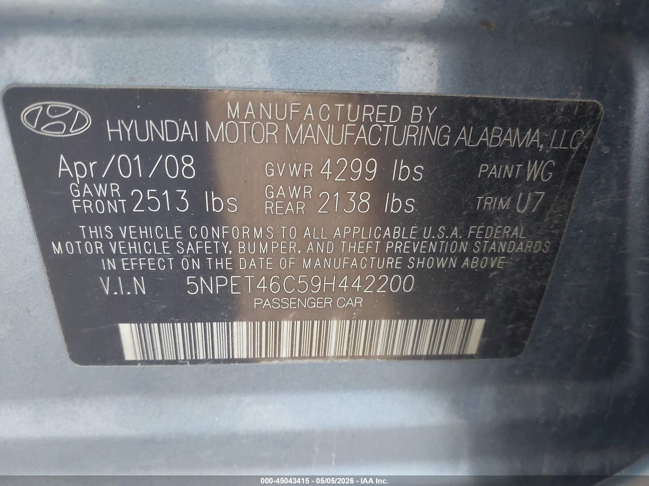 HYUNDAI SONATA image 9