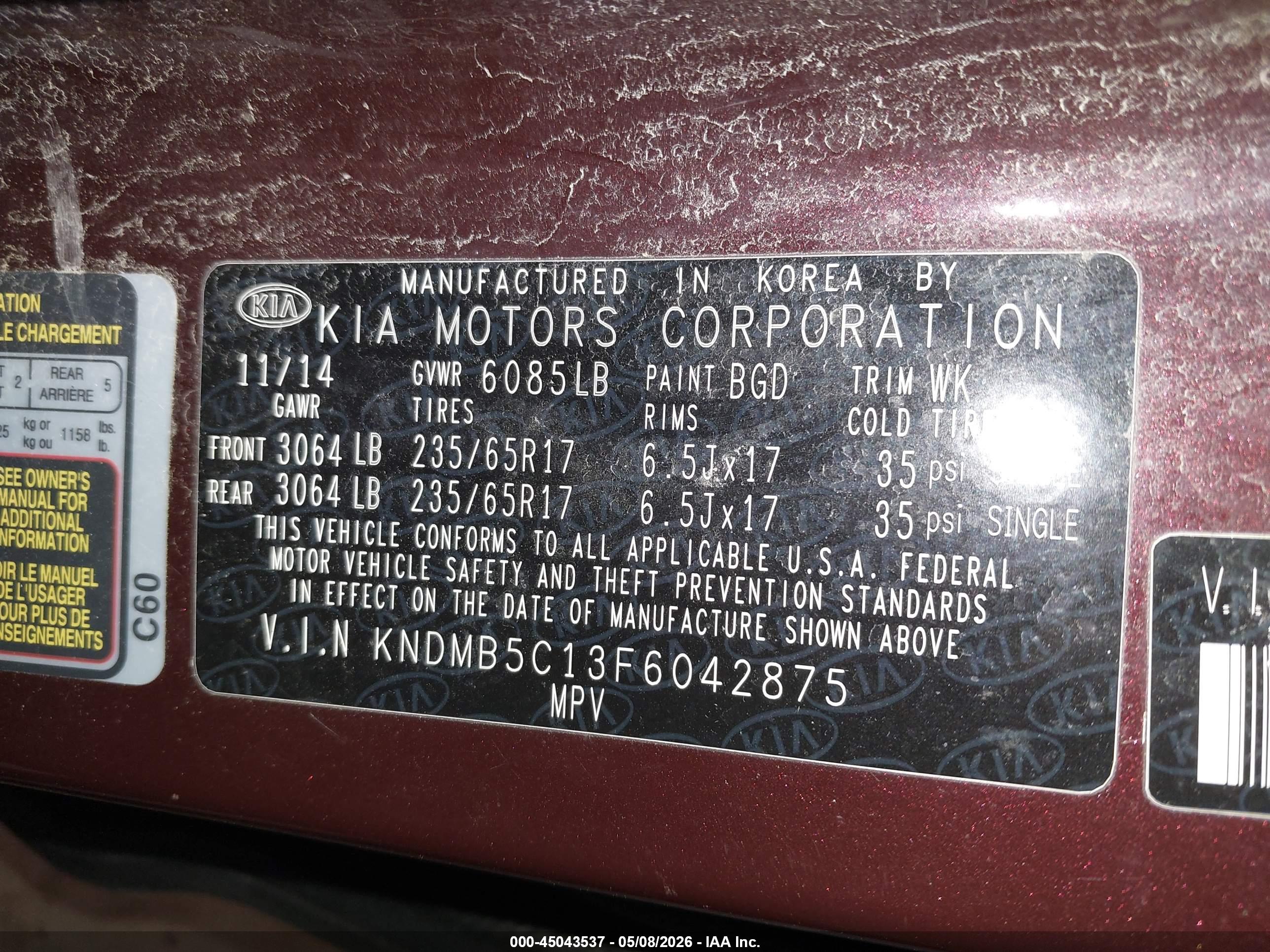 KIA SEDONA image 9