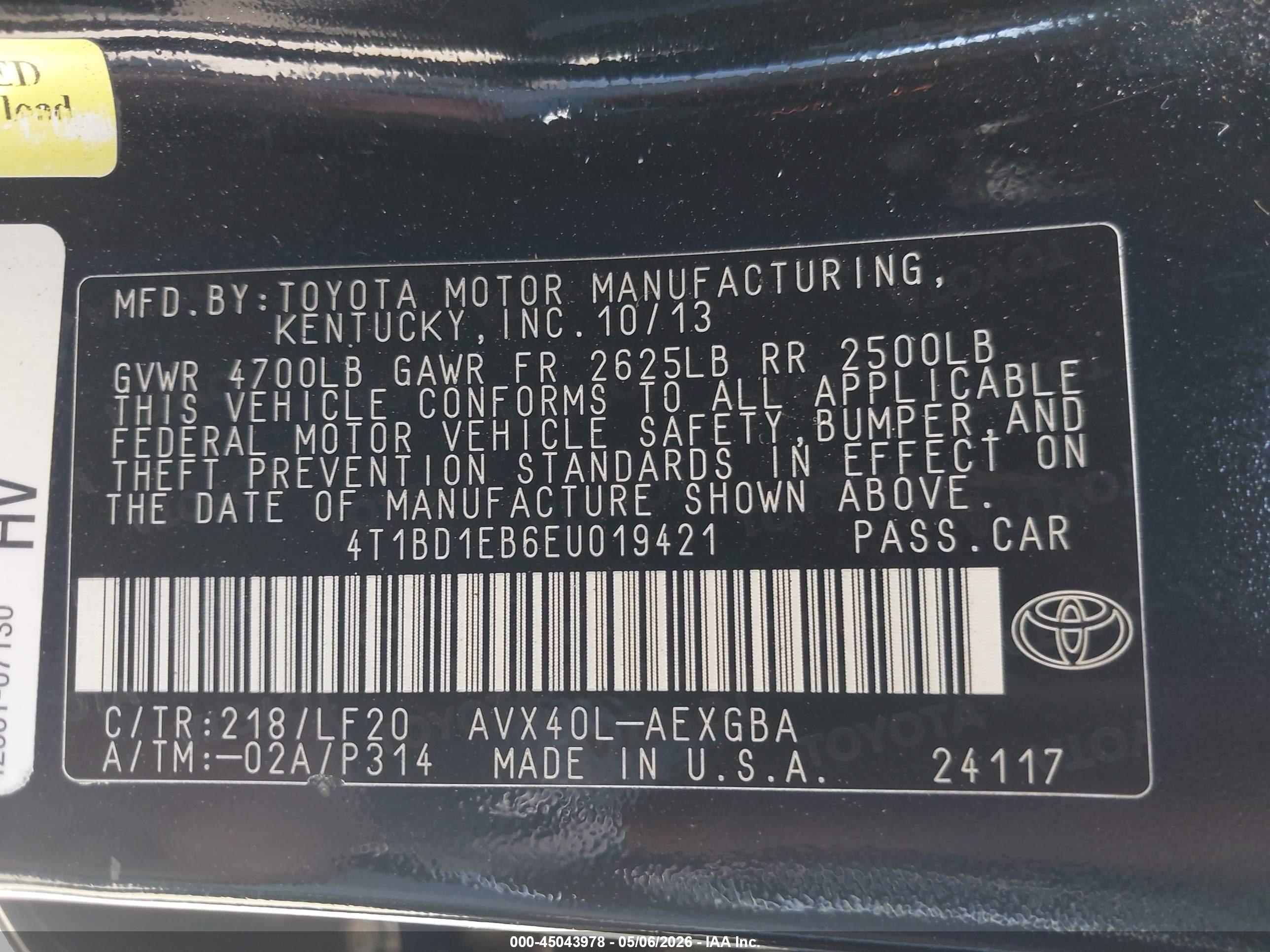 TOYOTA AVALON image 9
