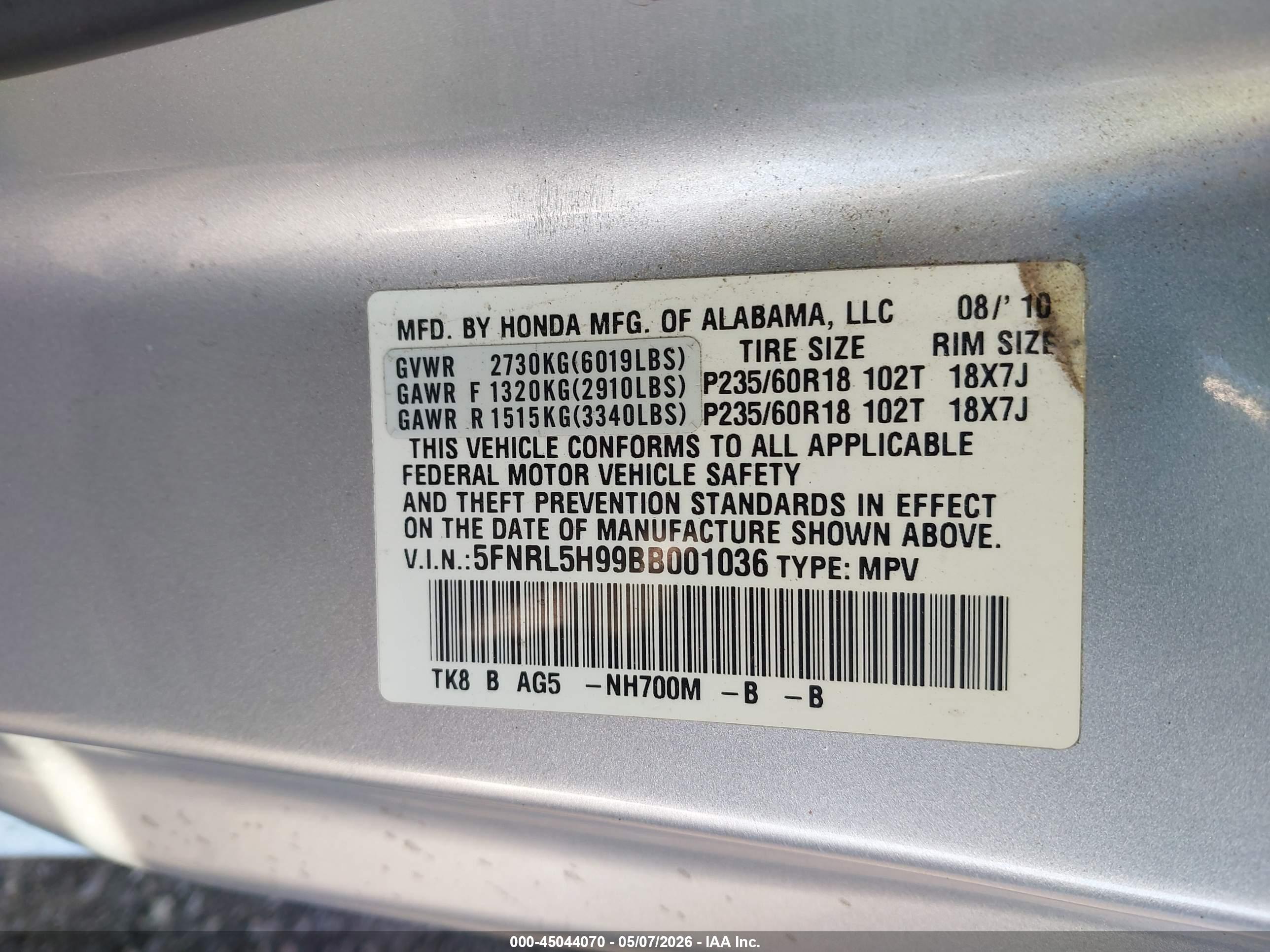 HONDA ODYSSEY image 9