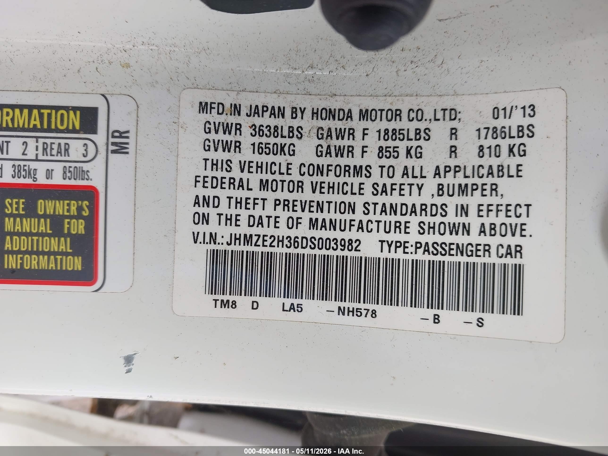 HONDA INSIGHT image 9