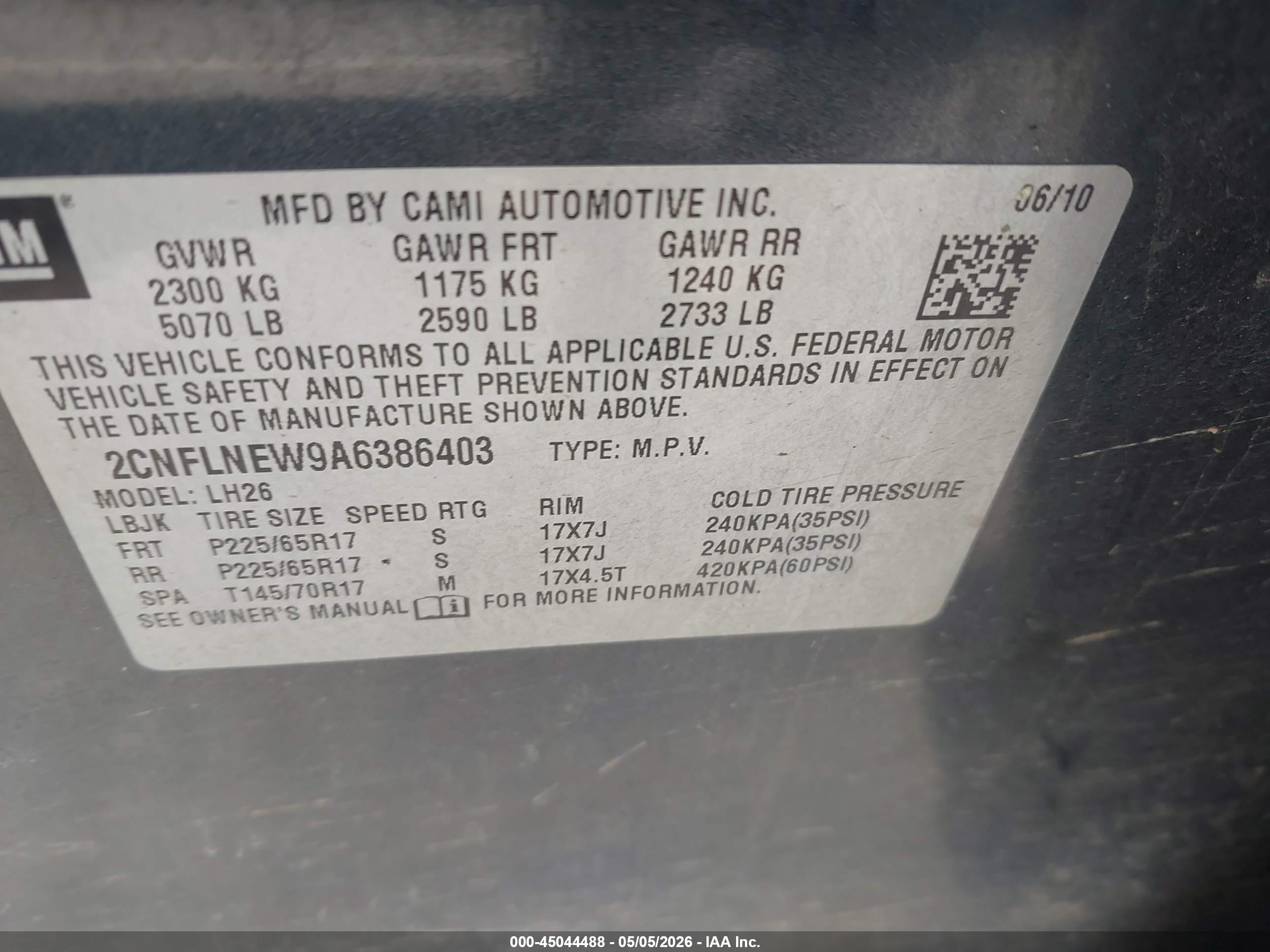 CHEVROLET EQUINOX image 9