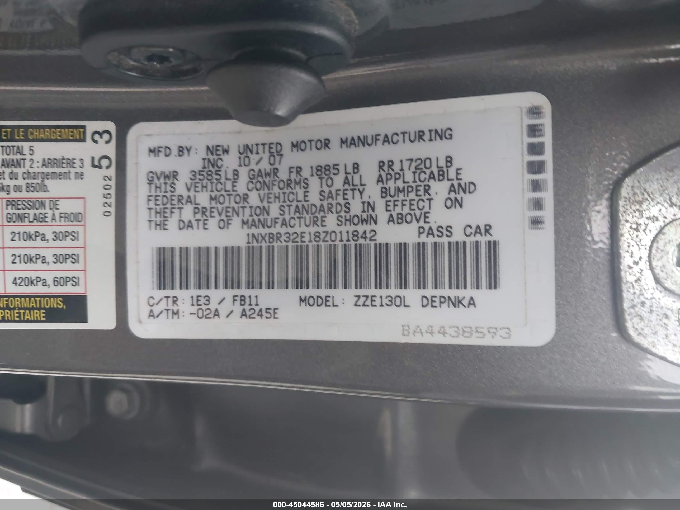 TOYOTA COROLLA image 9