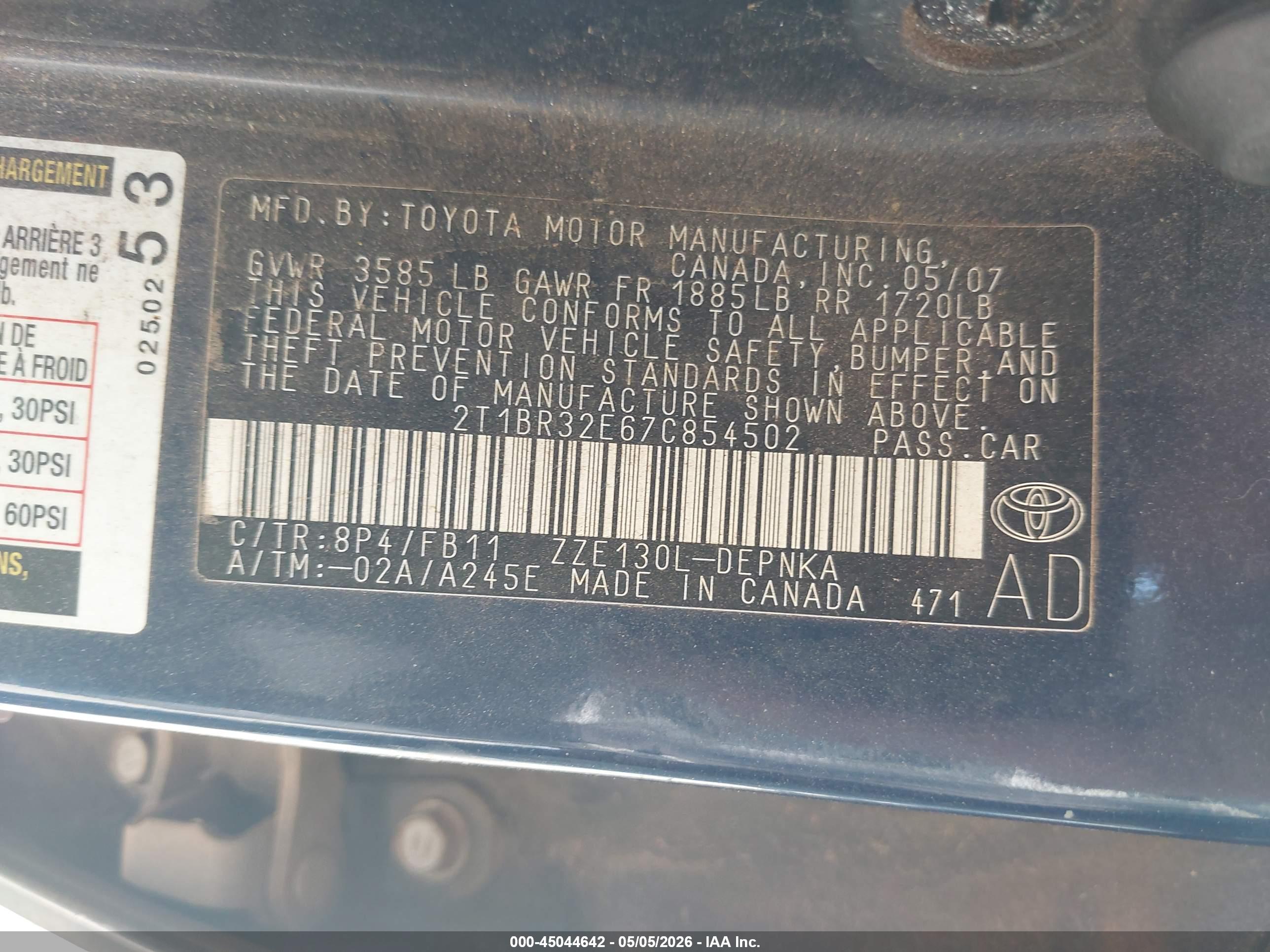 TOYOTA COROLLA image 9