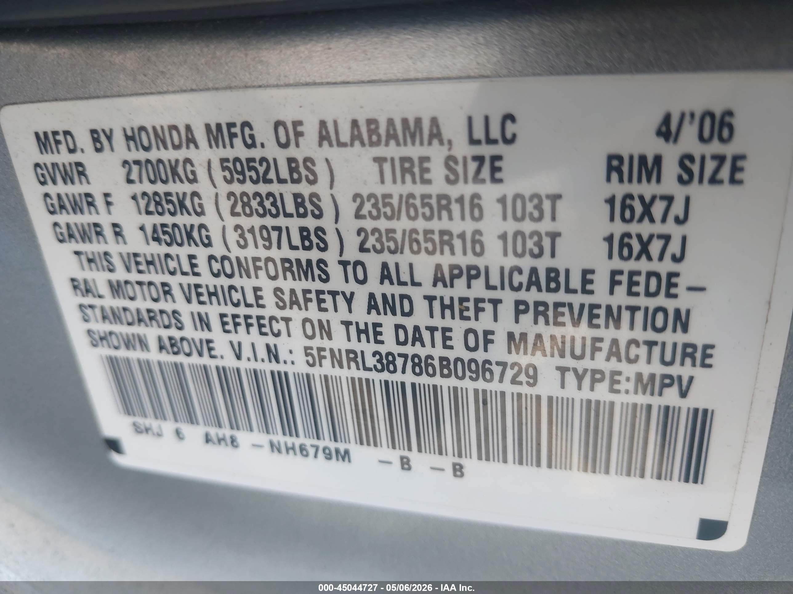 HONDA ODYSSEY image 9