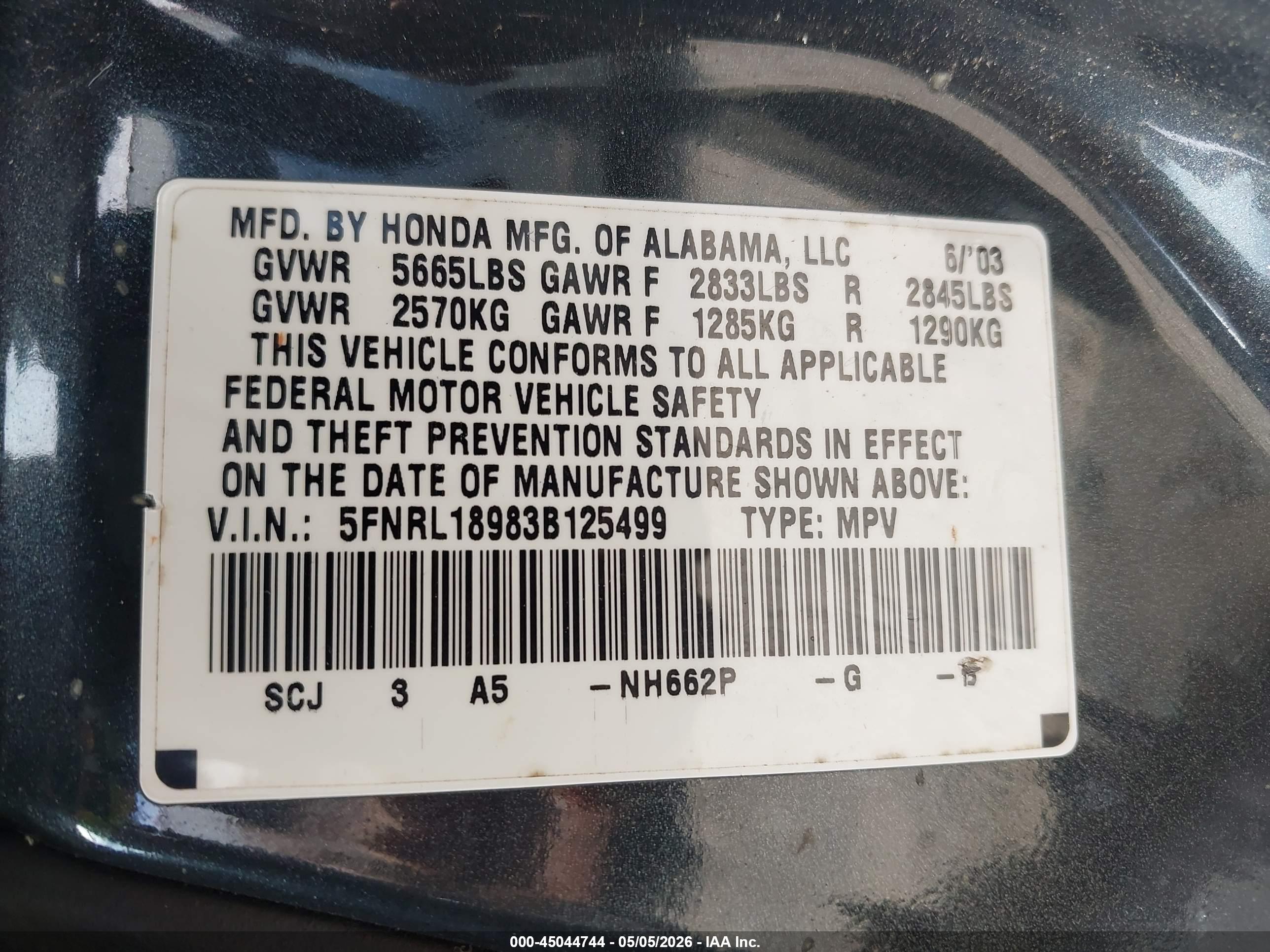 HONDA ODYSSEY image 9