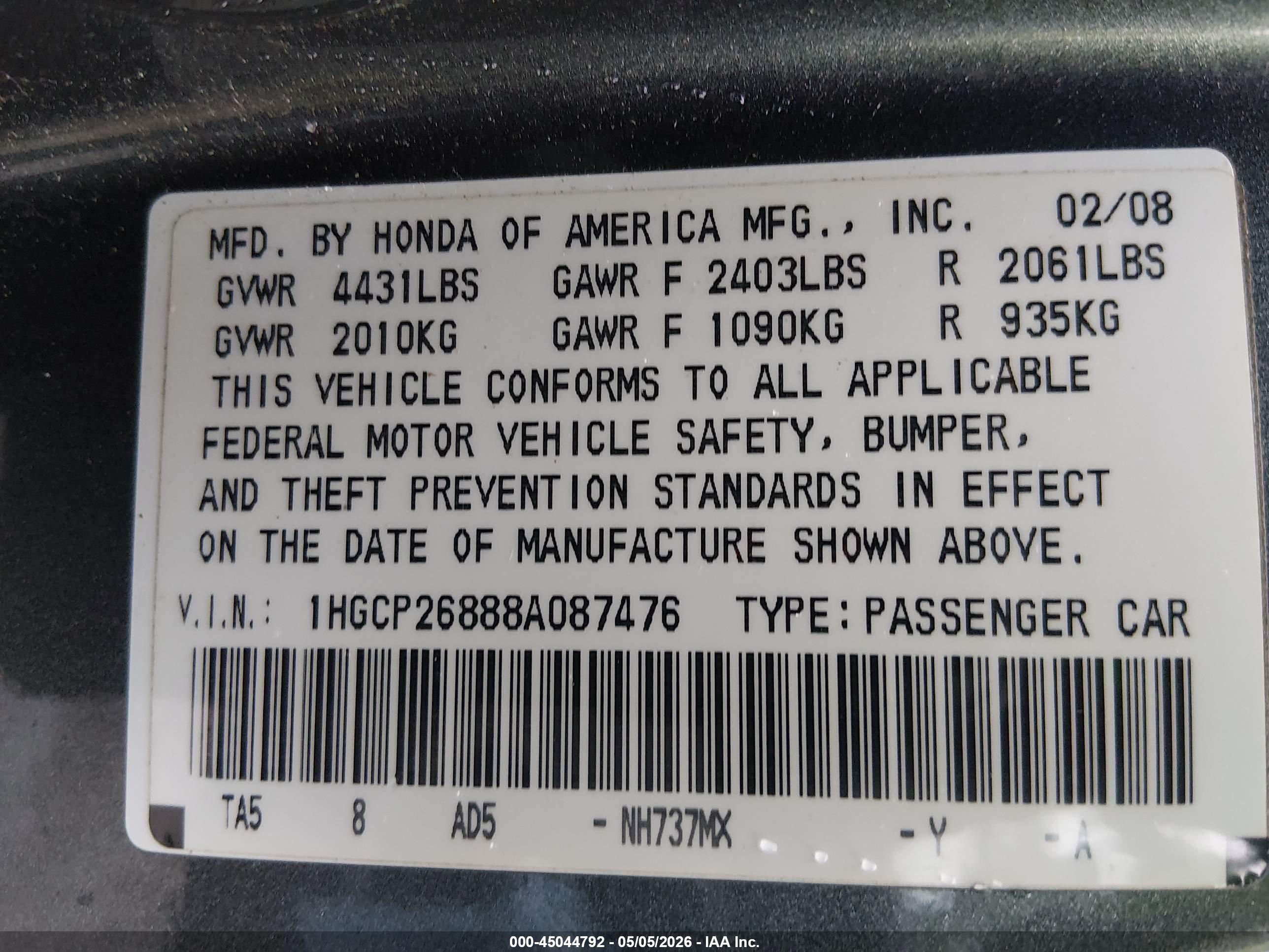 HONDA ACCORD image 9