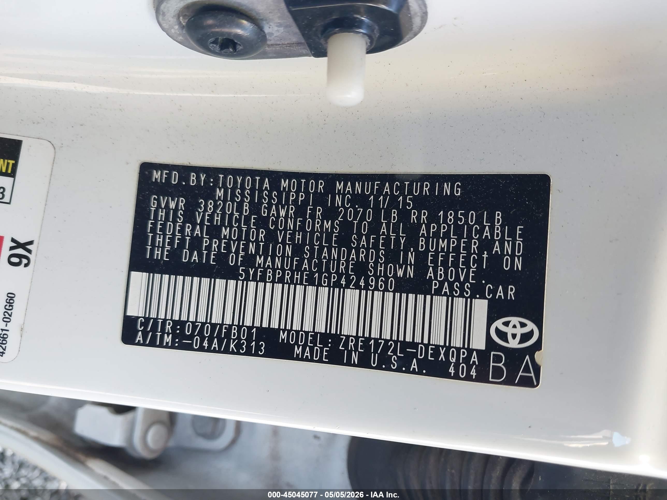 TOYOTA COROLLA image 9