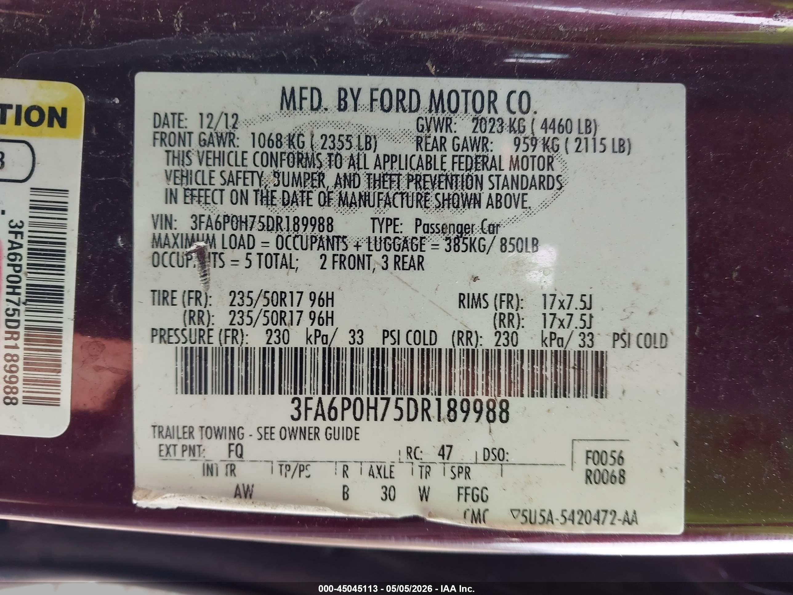 FORD FUSION image 9