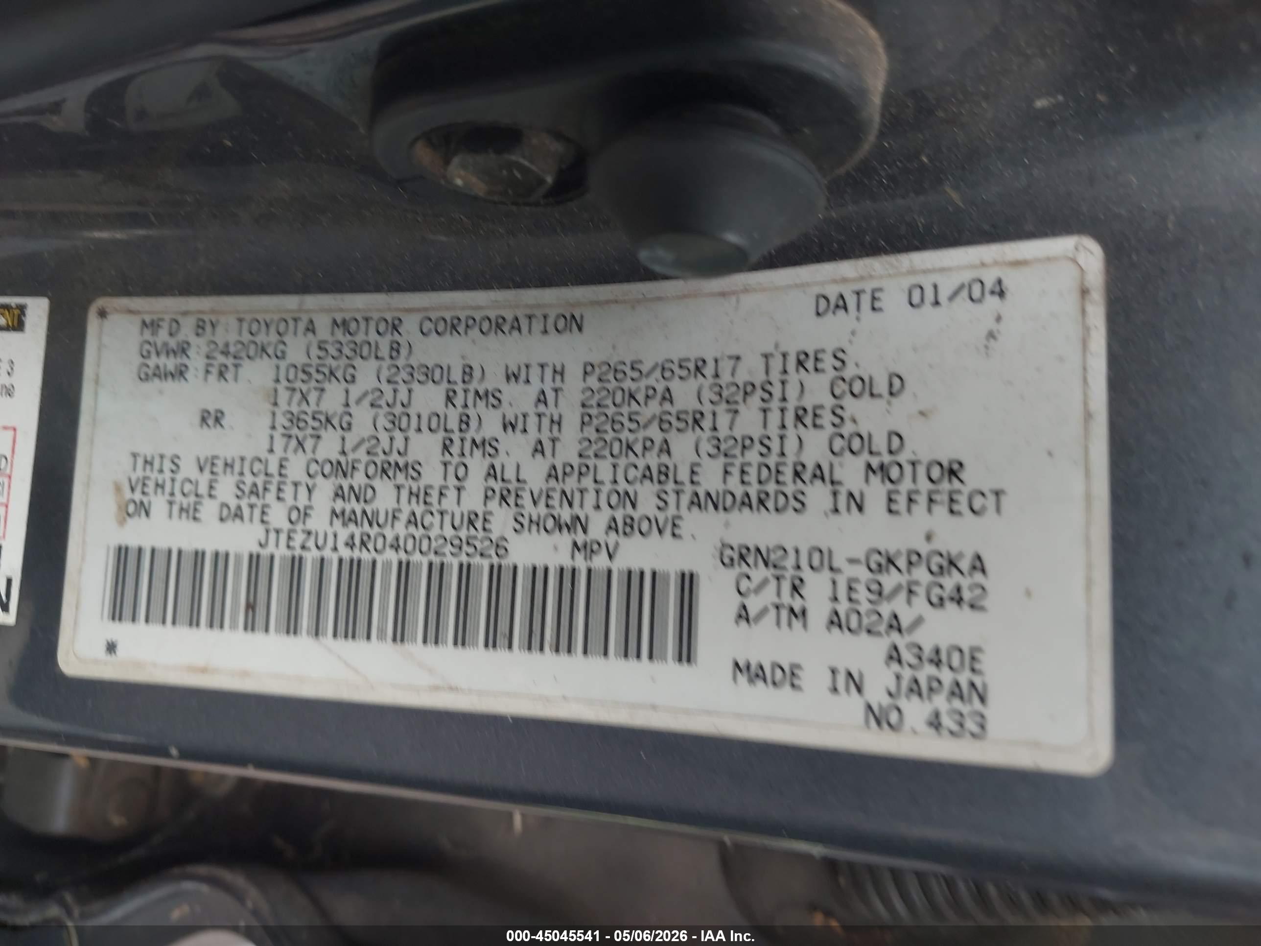 TOYOTA 4RUNNER image 9