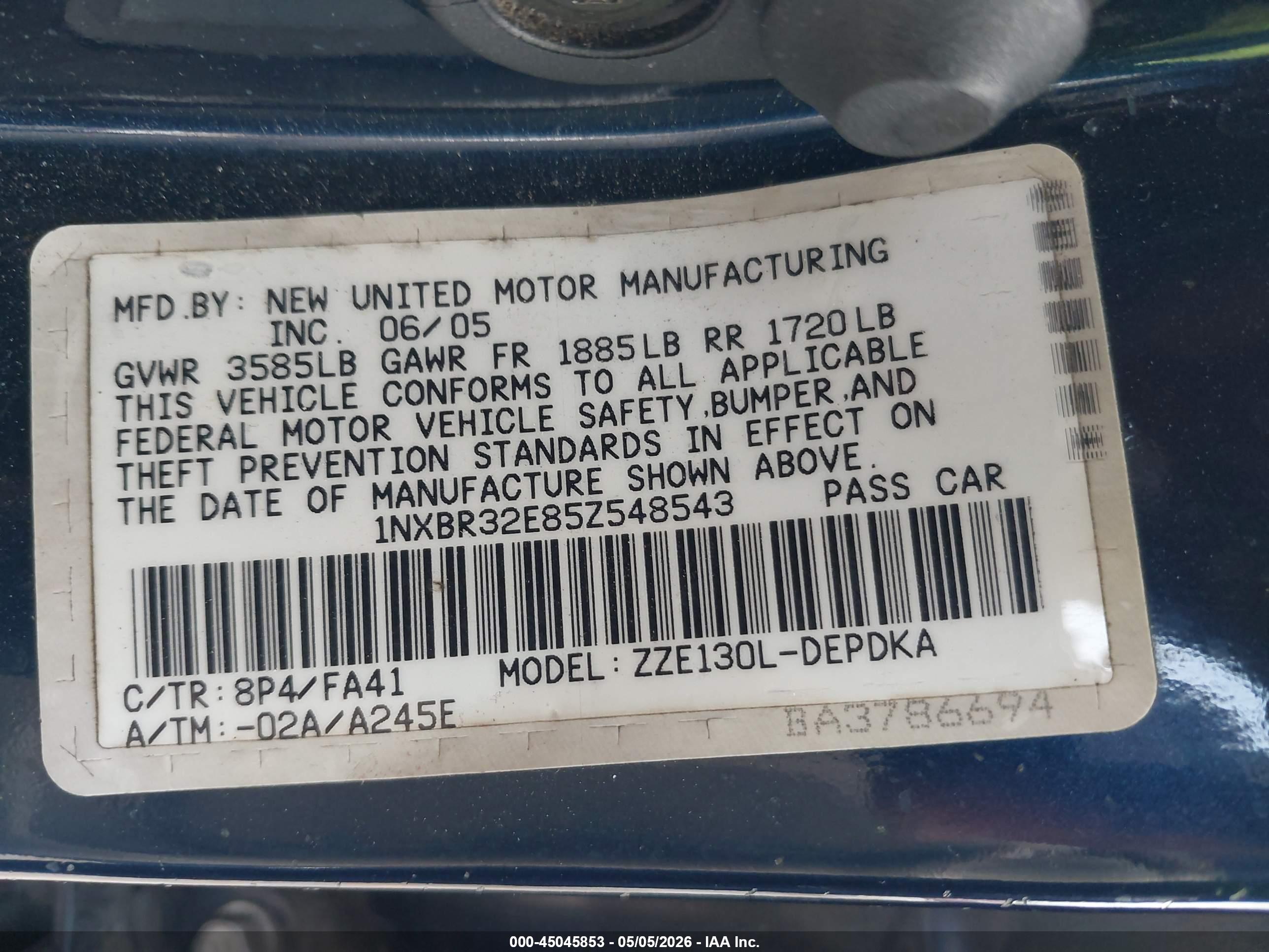 TOYOTA COROLLA image 9
