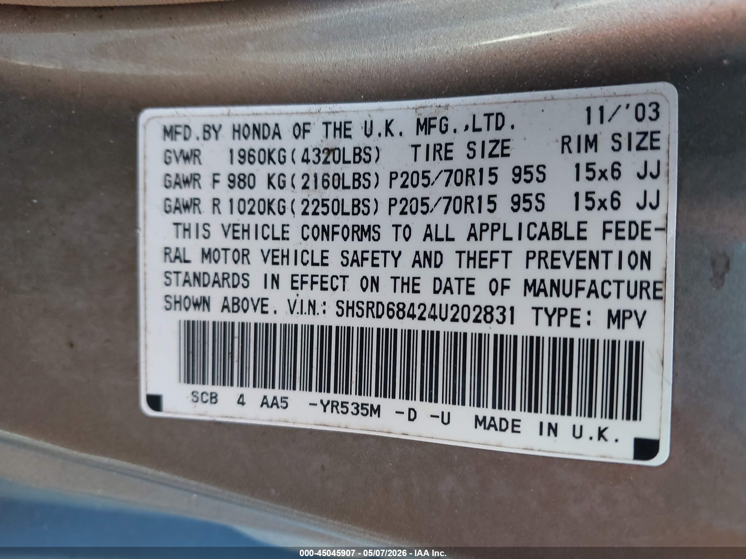 HONDA CR-V image 9