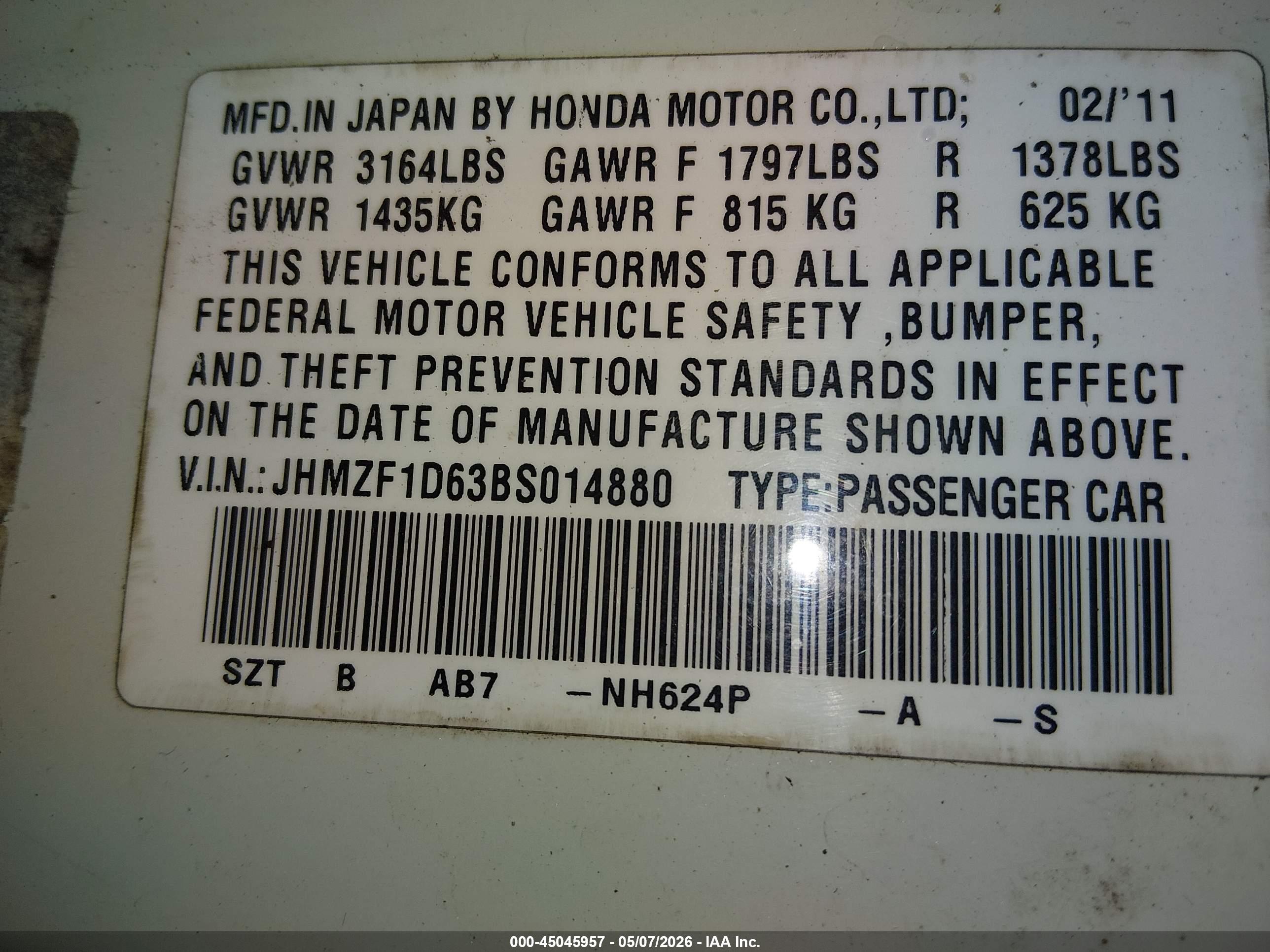 HONDA CR-Z image 9