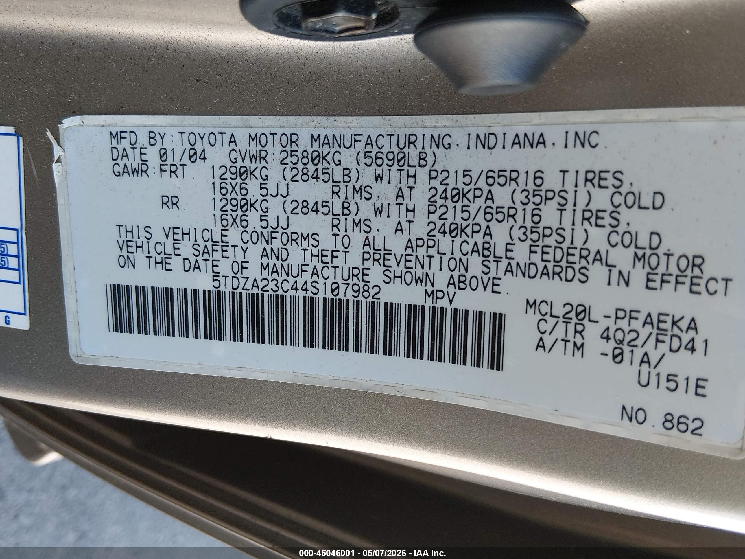 TOYOTA SIENNA image 9