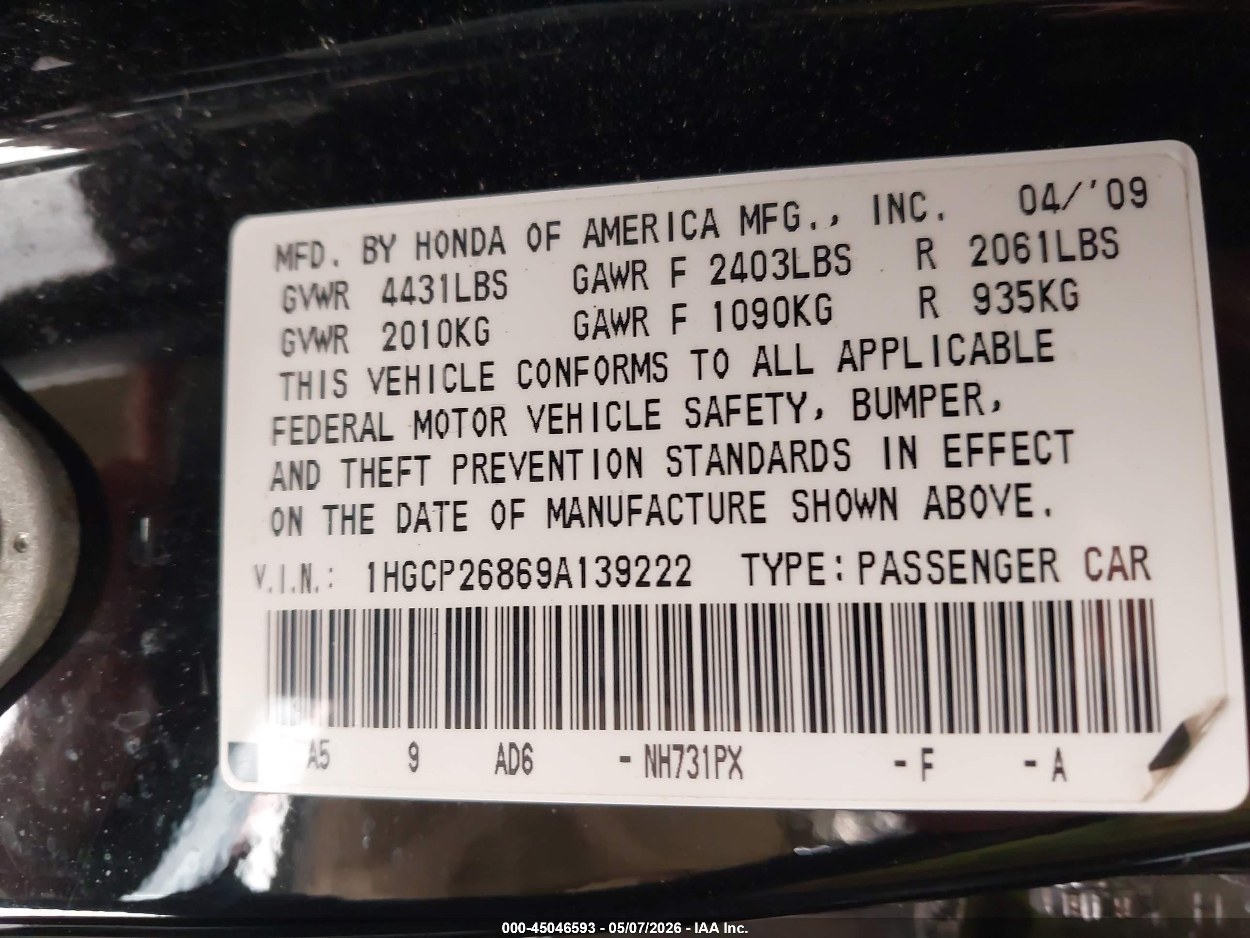 HONDA ACCORD image 9