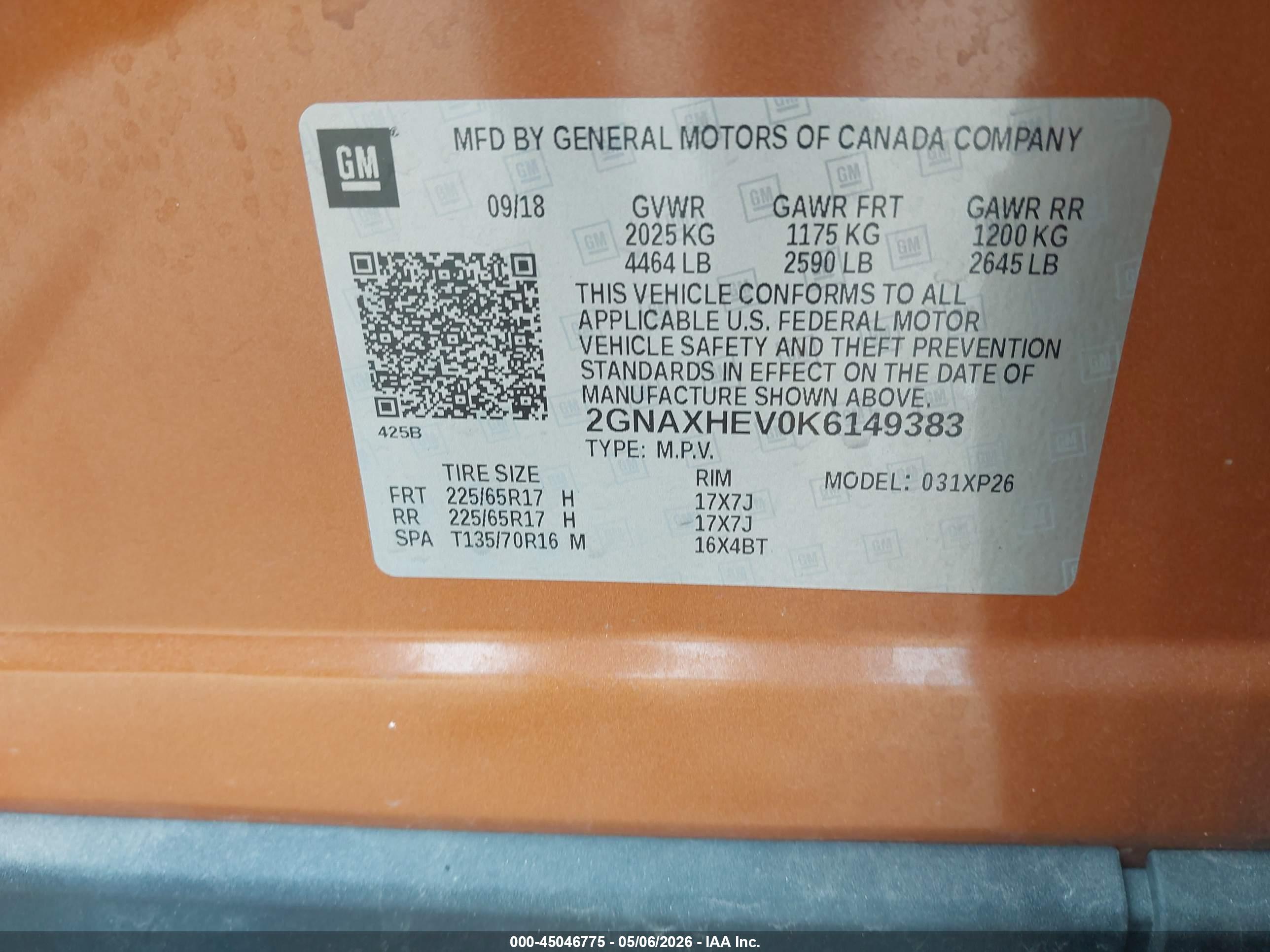 CHEVROLET EQUINOX image 9