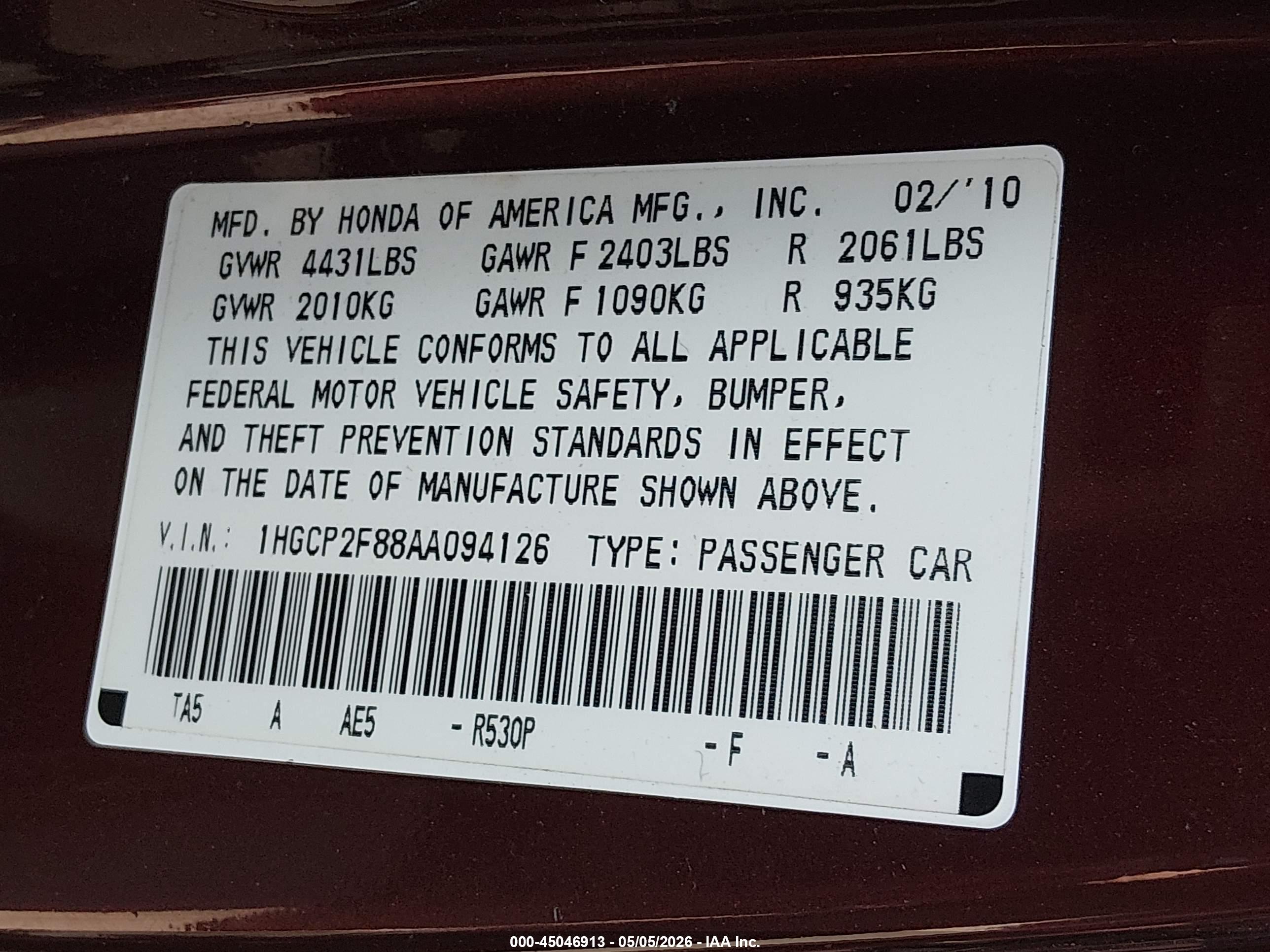 HONDA ACCORD image 9
