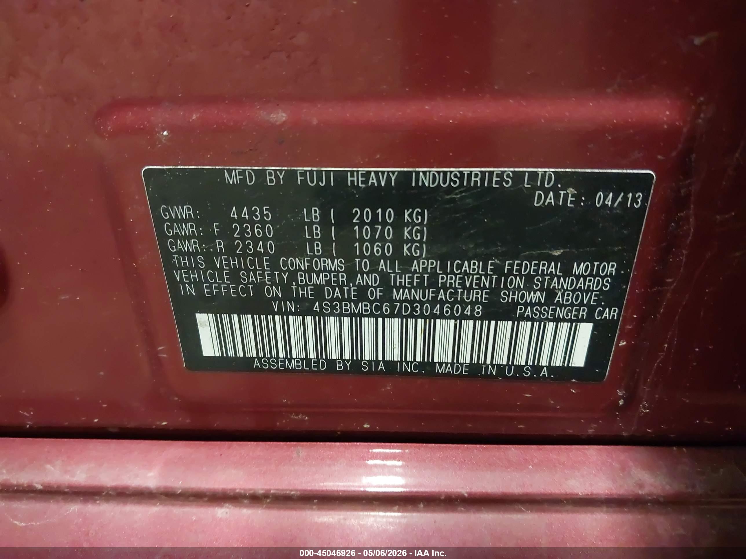 SUBARU LEGACY image 9