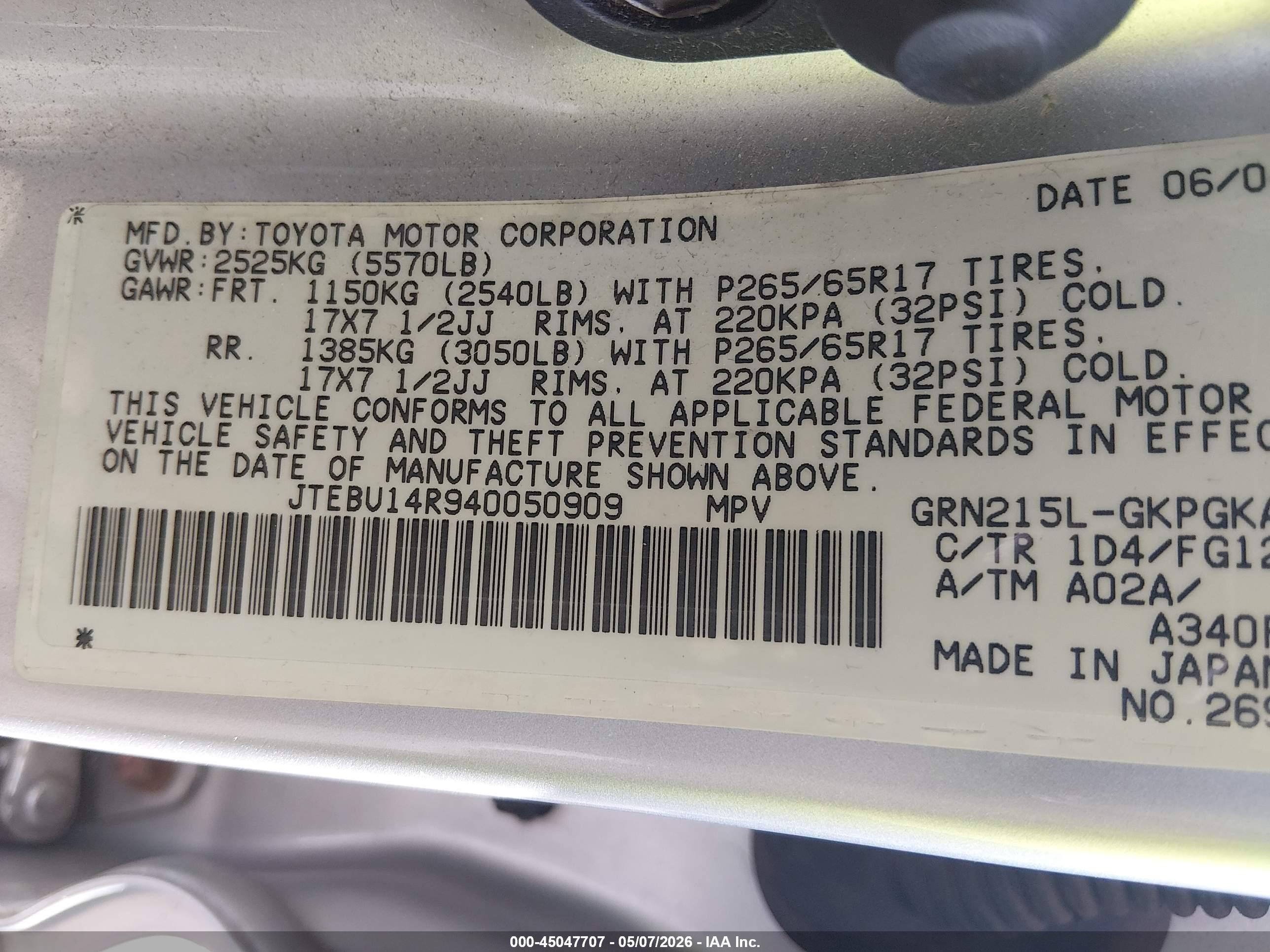 TOYOTA 4RUNNER image 9