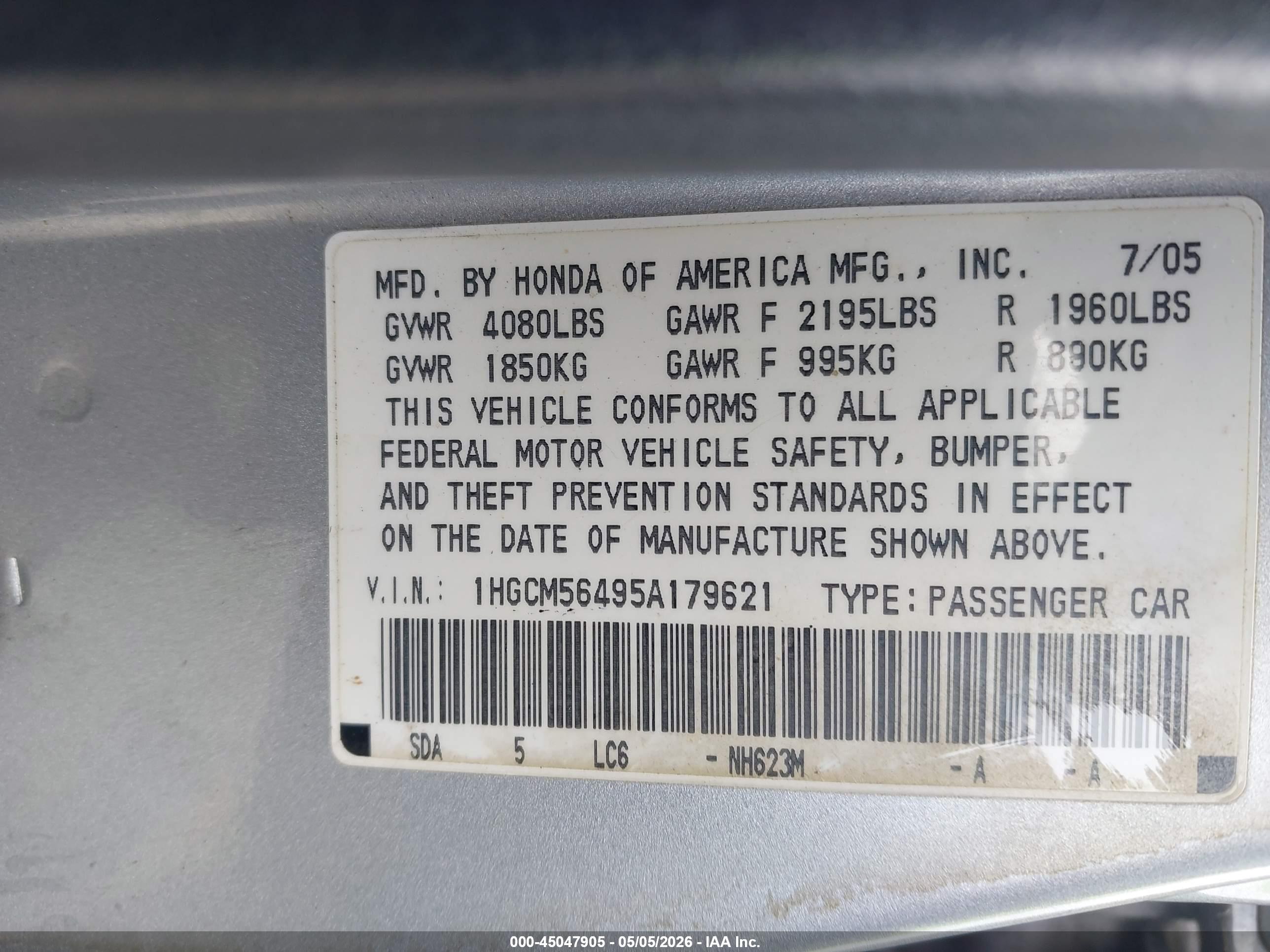 HONDA ACCORD image 9