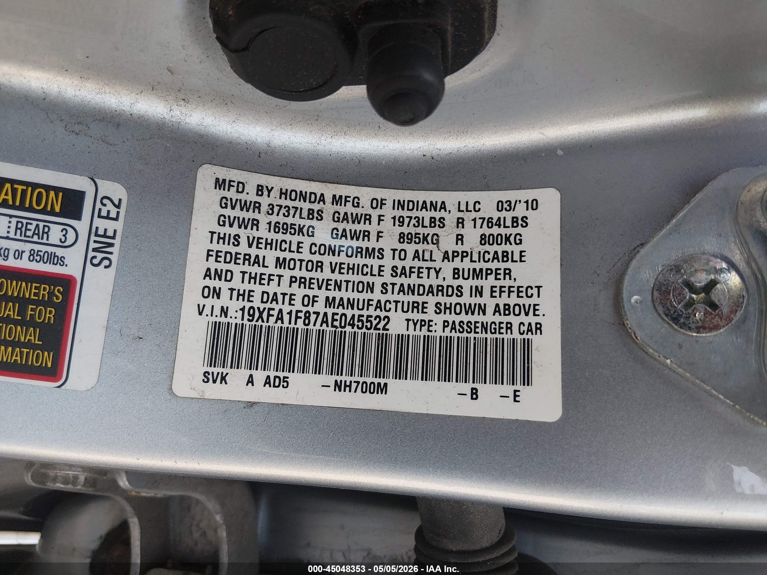 HONDA CIVIC image 9