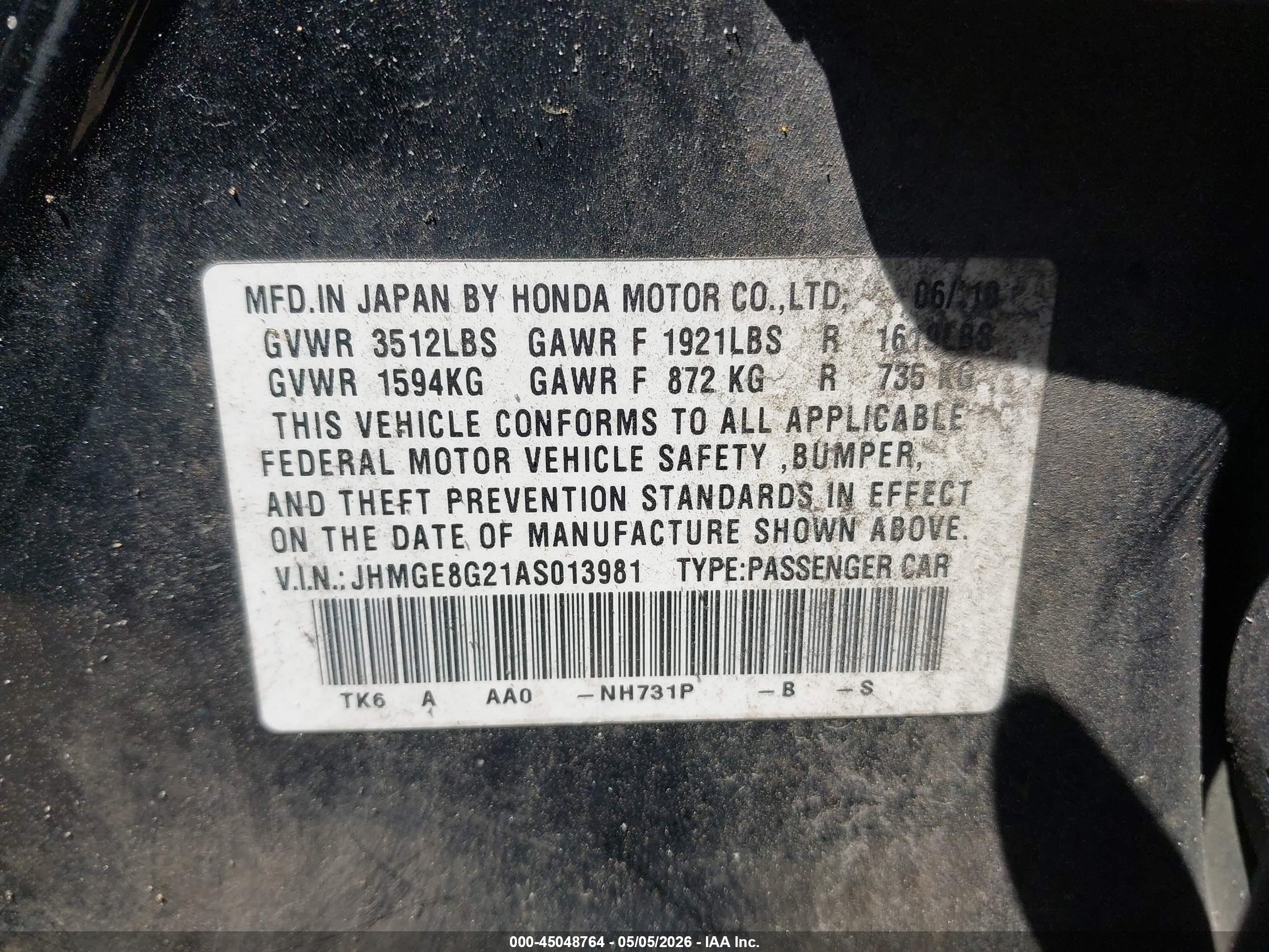 HONDA FIT image 9