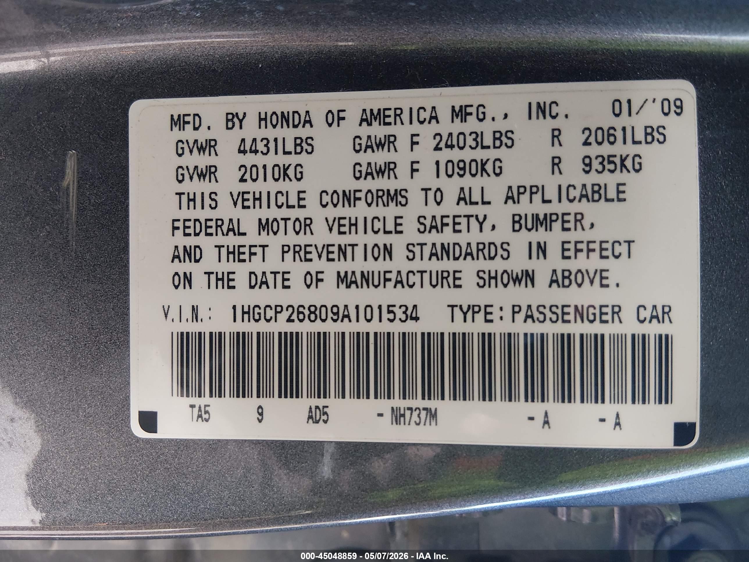 HONDA ACCORD image 9