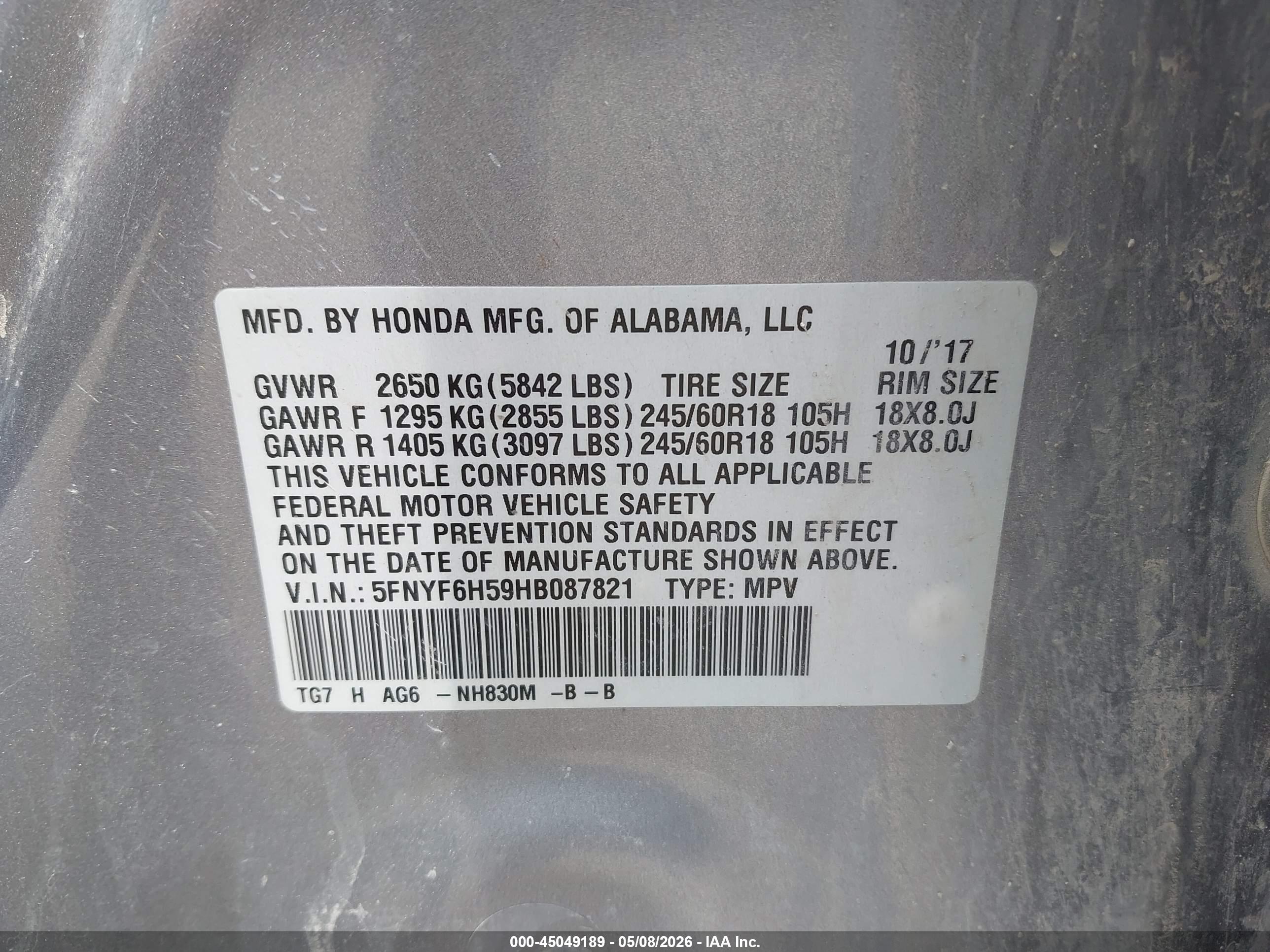 HONDA PILOT image 9