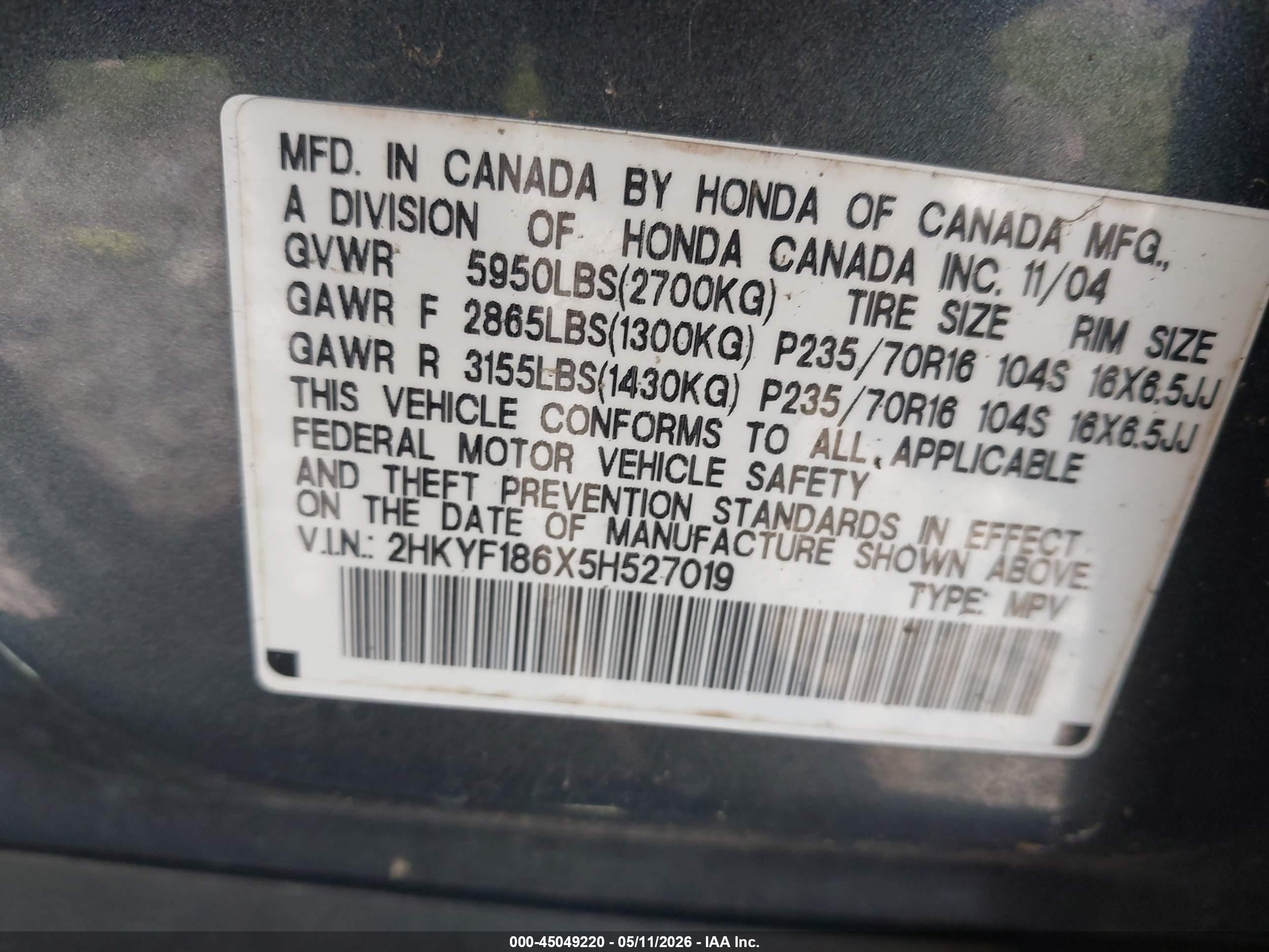 HONDA PILOT image 9