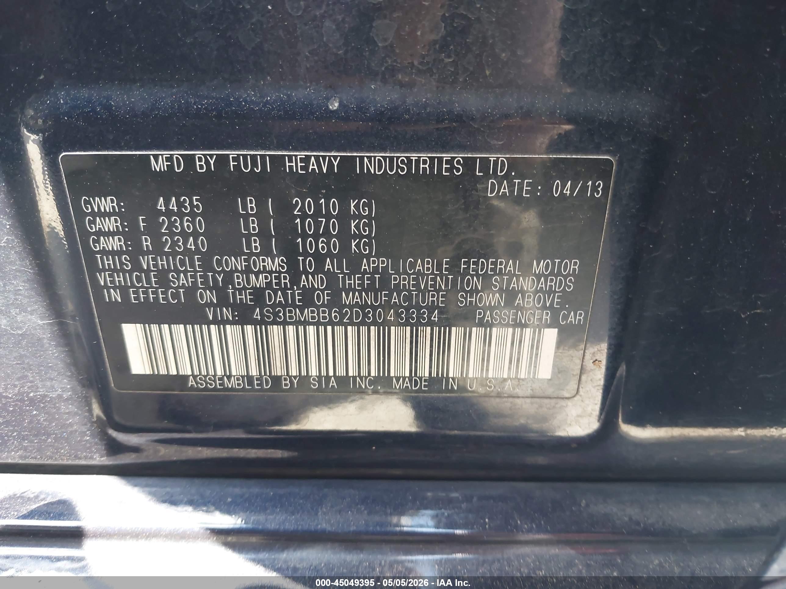 SUBARU LEGACY image 9