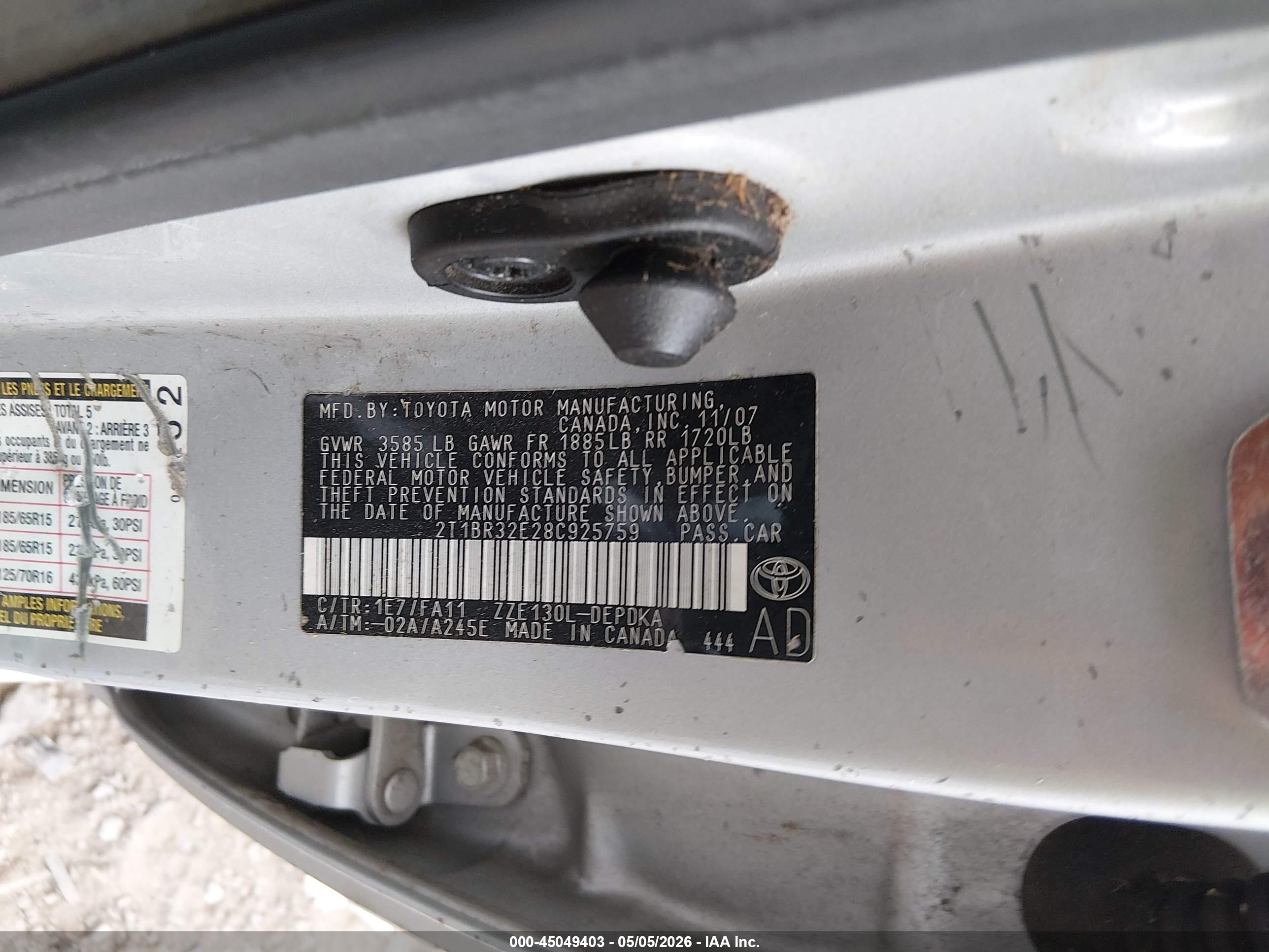 TOYOTA COROLLA image 9