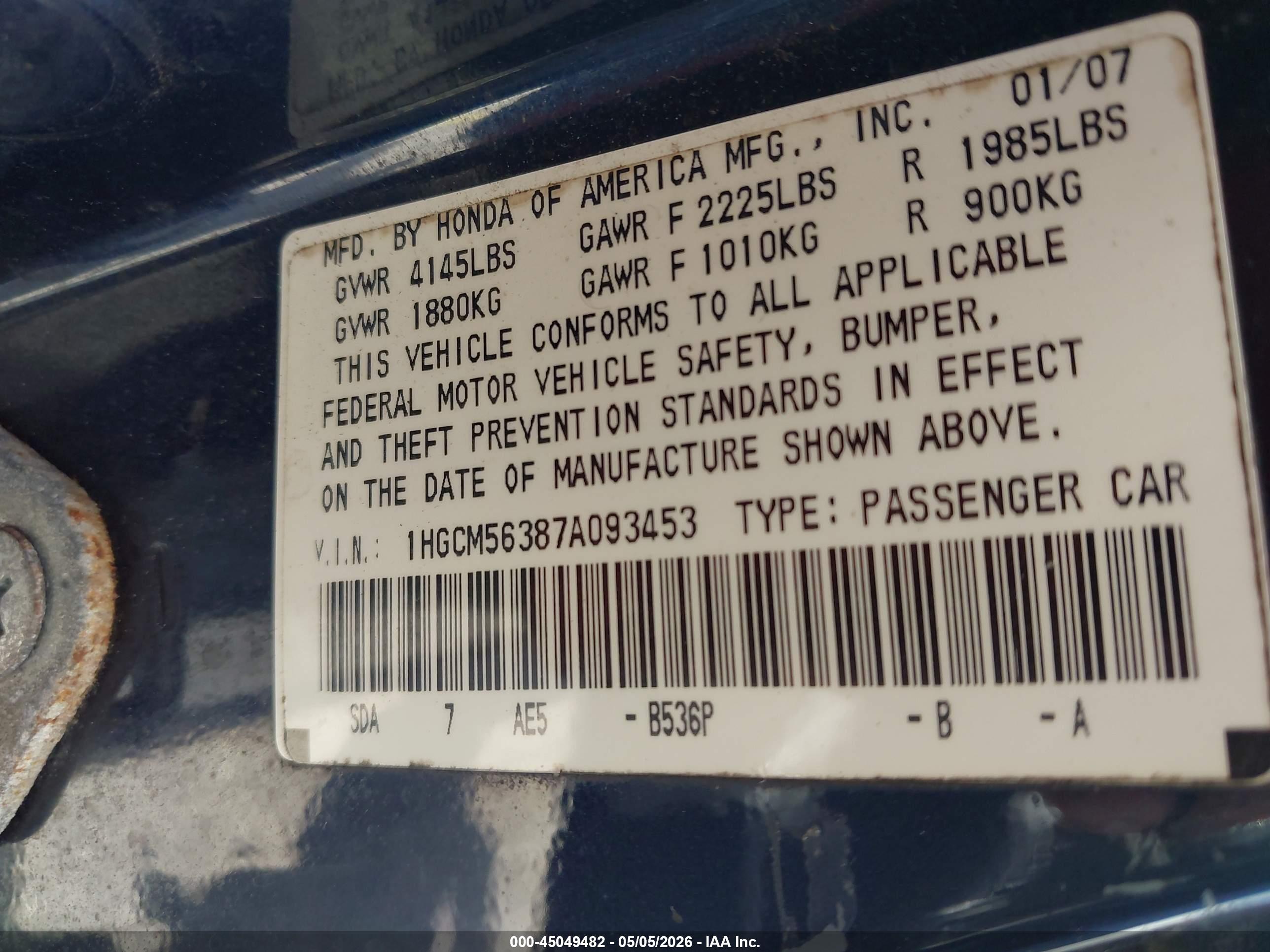 HONDA ACCORD image 9