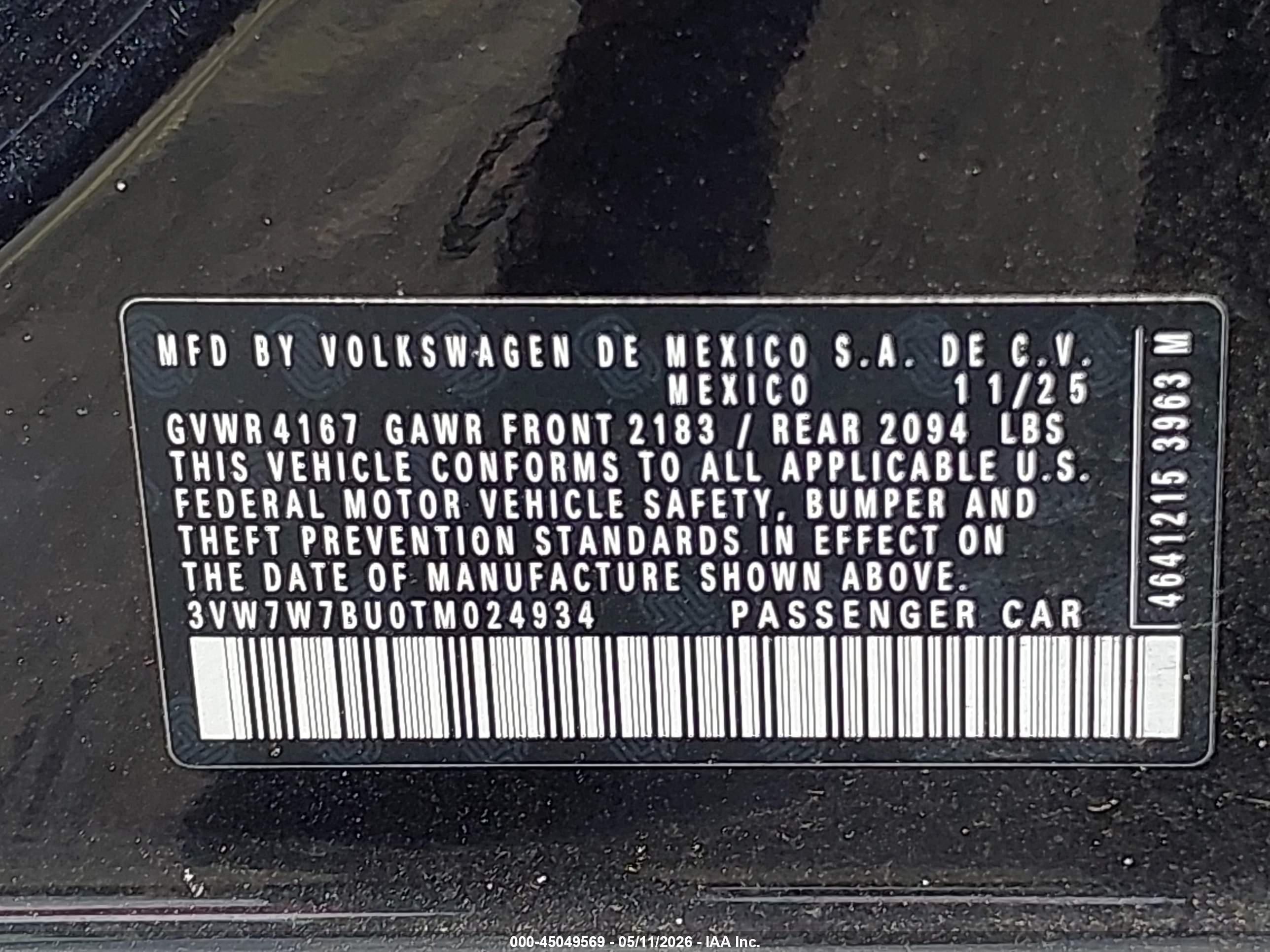 VOLKSWAGEN JETTA image 9