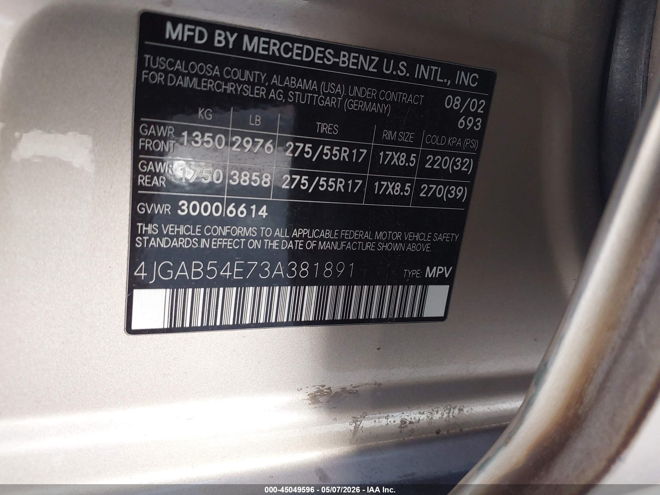 MERCEDES-BENZ ML image 9